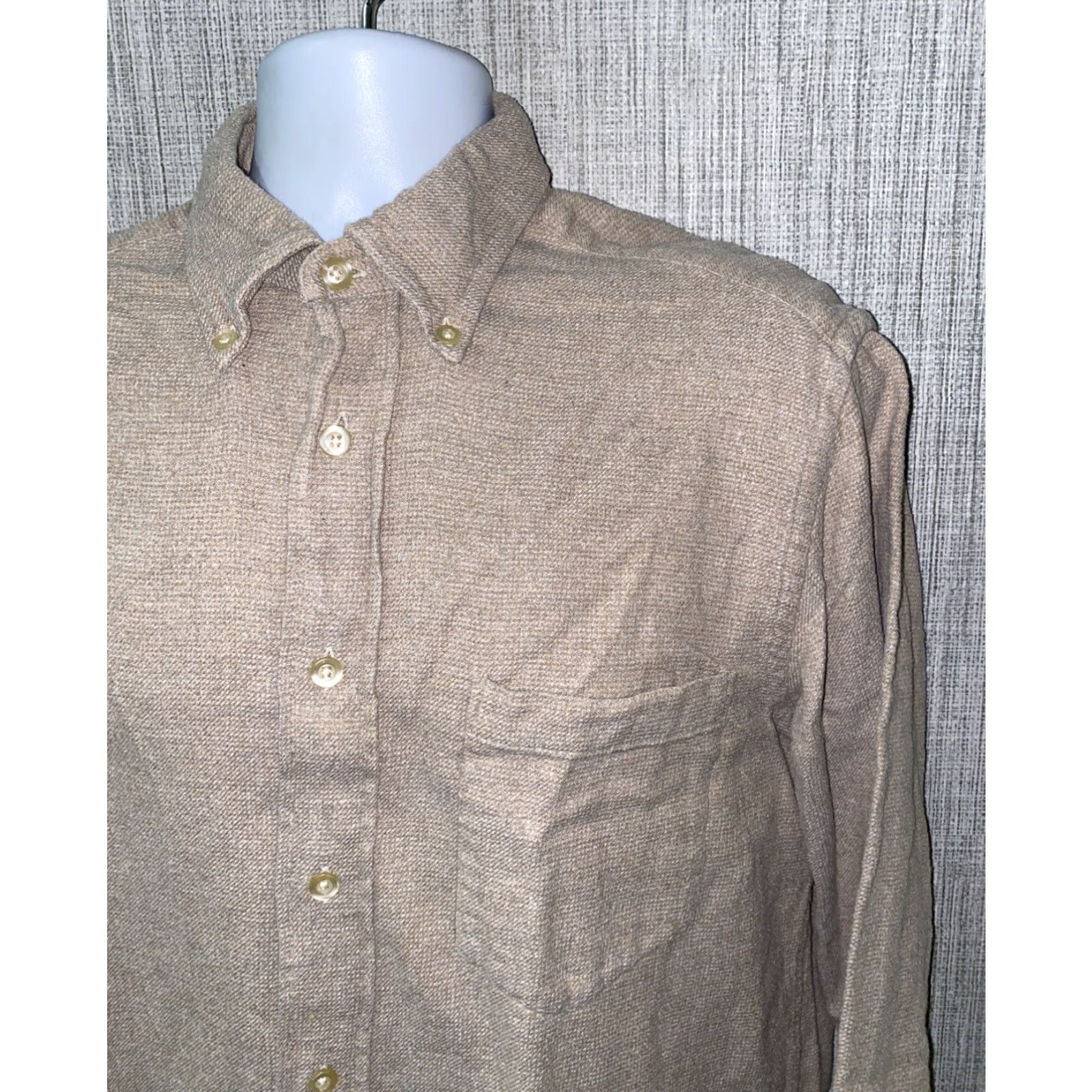 Hugo Boss HUGO BOSS Shirt Mens Beige Long Sleeve Button Front Size L Size US L / EU 52-54 / 3 - 2 Thumbnail