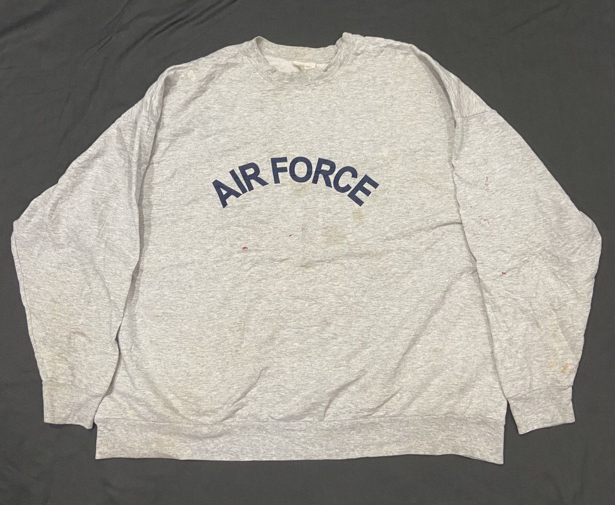 Vintage Vintage 80s Air Force Distressed Sweatshirt Size US XXL / EU 58 / 5 - 1 Thumbnail