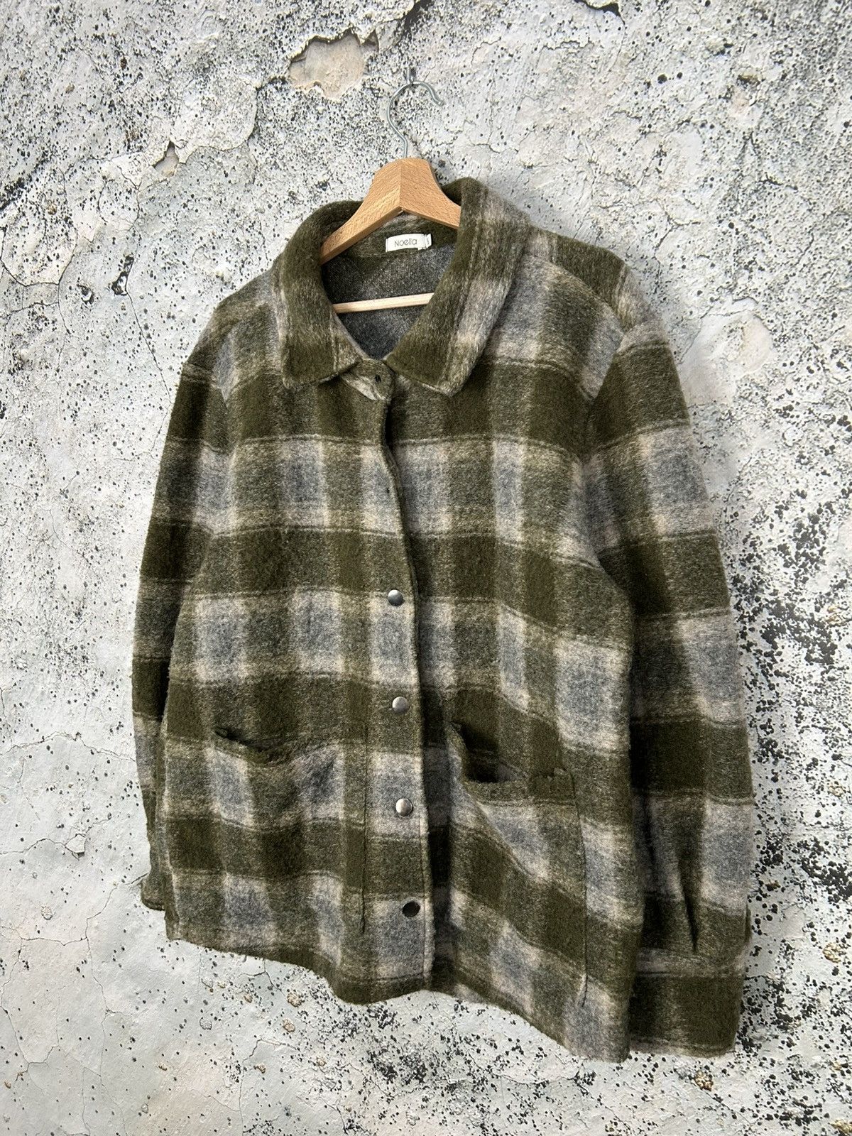 Vintage Wool Overshirt Streetwear 90s Vintage Premium Rare Size US L / EU 52-54 / 3 - 2 Thumbnail