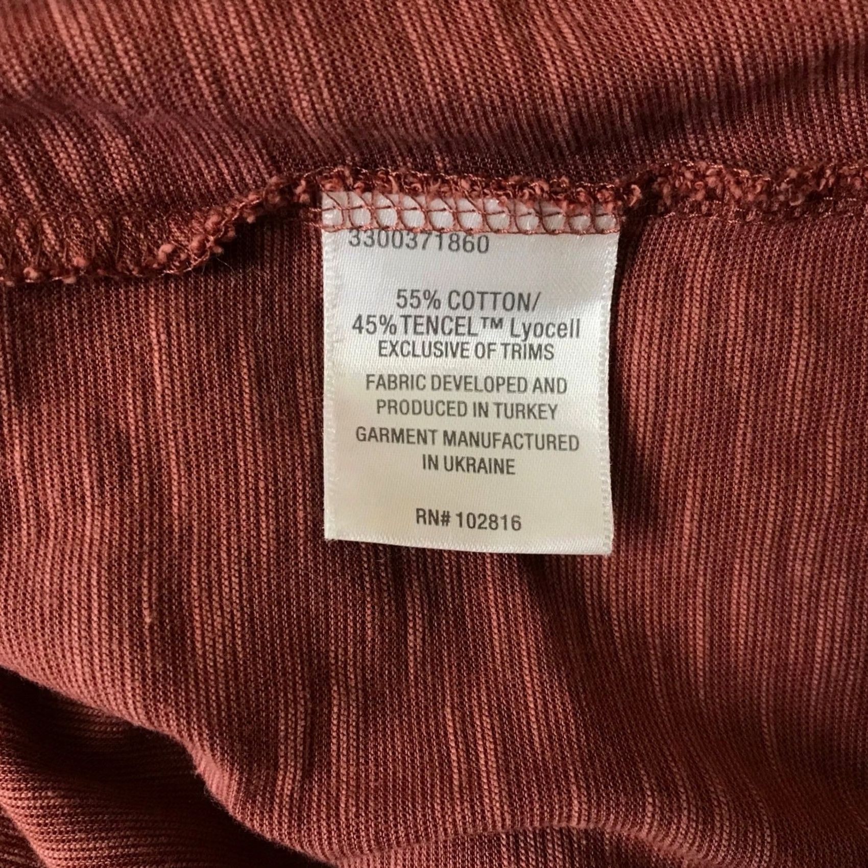 Vintage Garnet Hill T-Shirt Terracotta Space-Dye Drawstring Hem Scoop Neck Short Sleeve Womens S Size S / US 4 / IT 40 - 8 Thumbnail