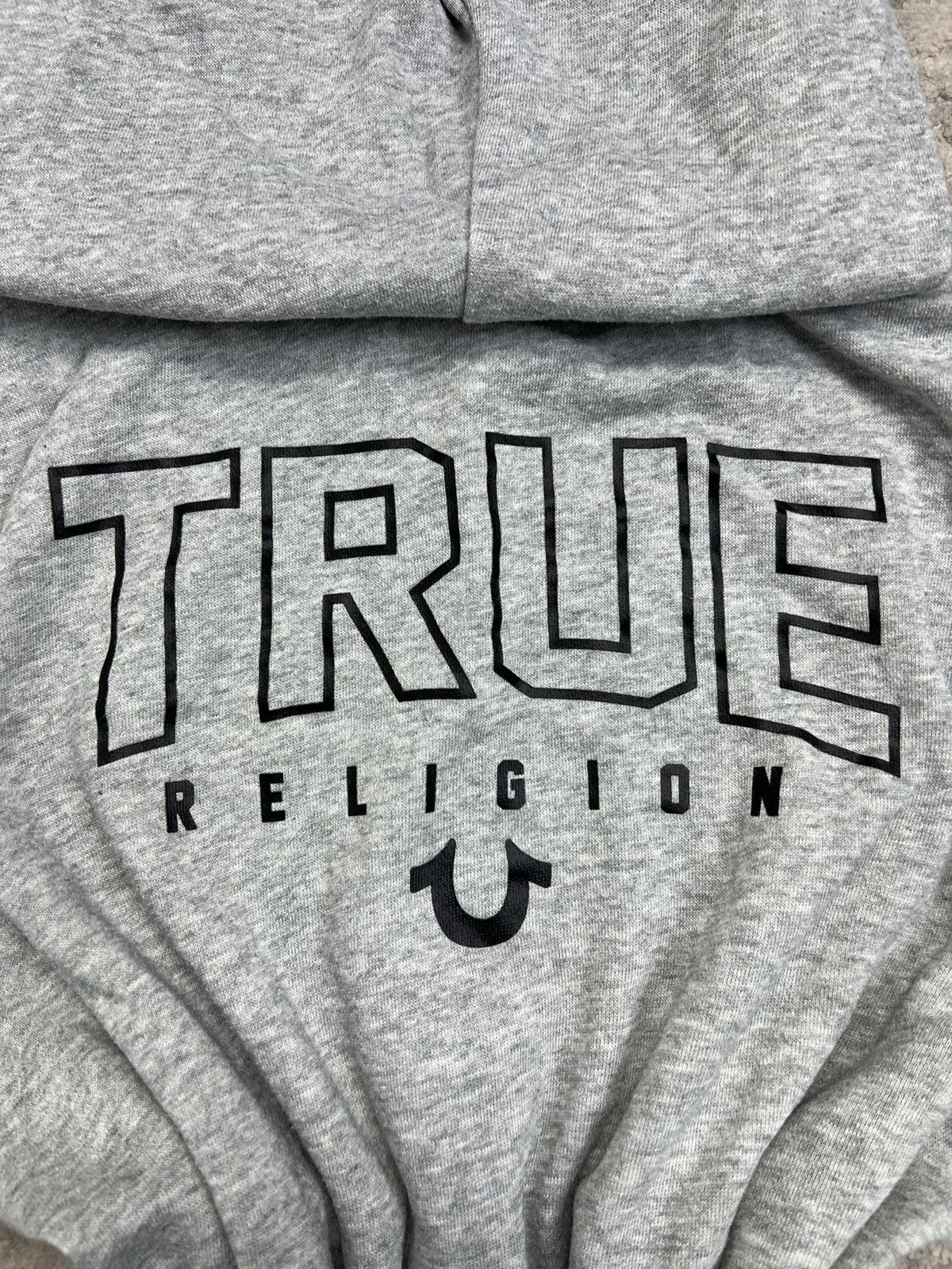 True Religion True Religion Big Logo Gray Zipped Women's Hoodie Size L / US 10 / IT 46 - 3 Thumbnail
