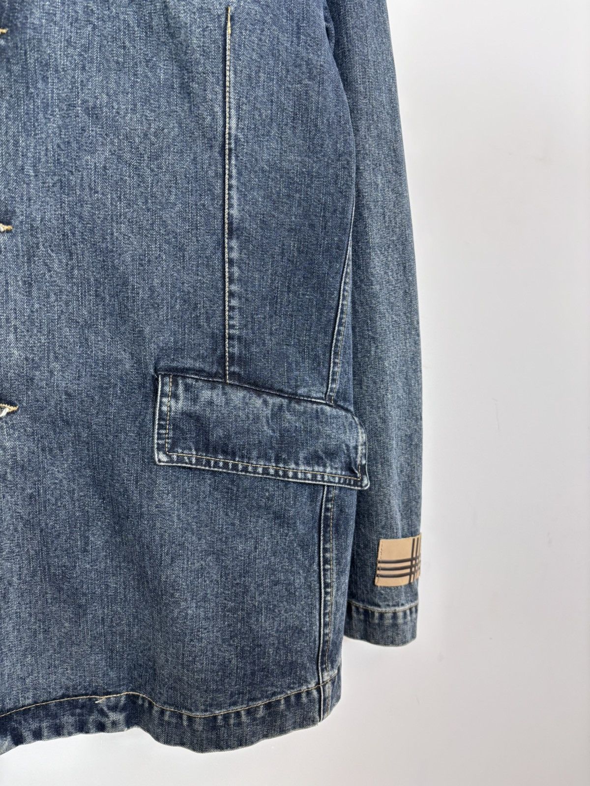 Burberry Burberry London Women’s Blue Denim Blazer Jacket Coat Size XL / US 12-14 / IT 48-50 - 8 Thumbnail
