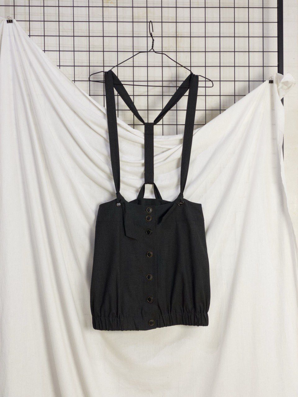 Cop Copine Vintage 90's Cop Copine gray skirt with adjustable braces Size 28" / US 6 / IT 42 - 1 Thumbnail