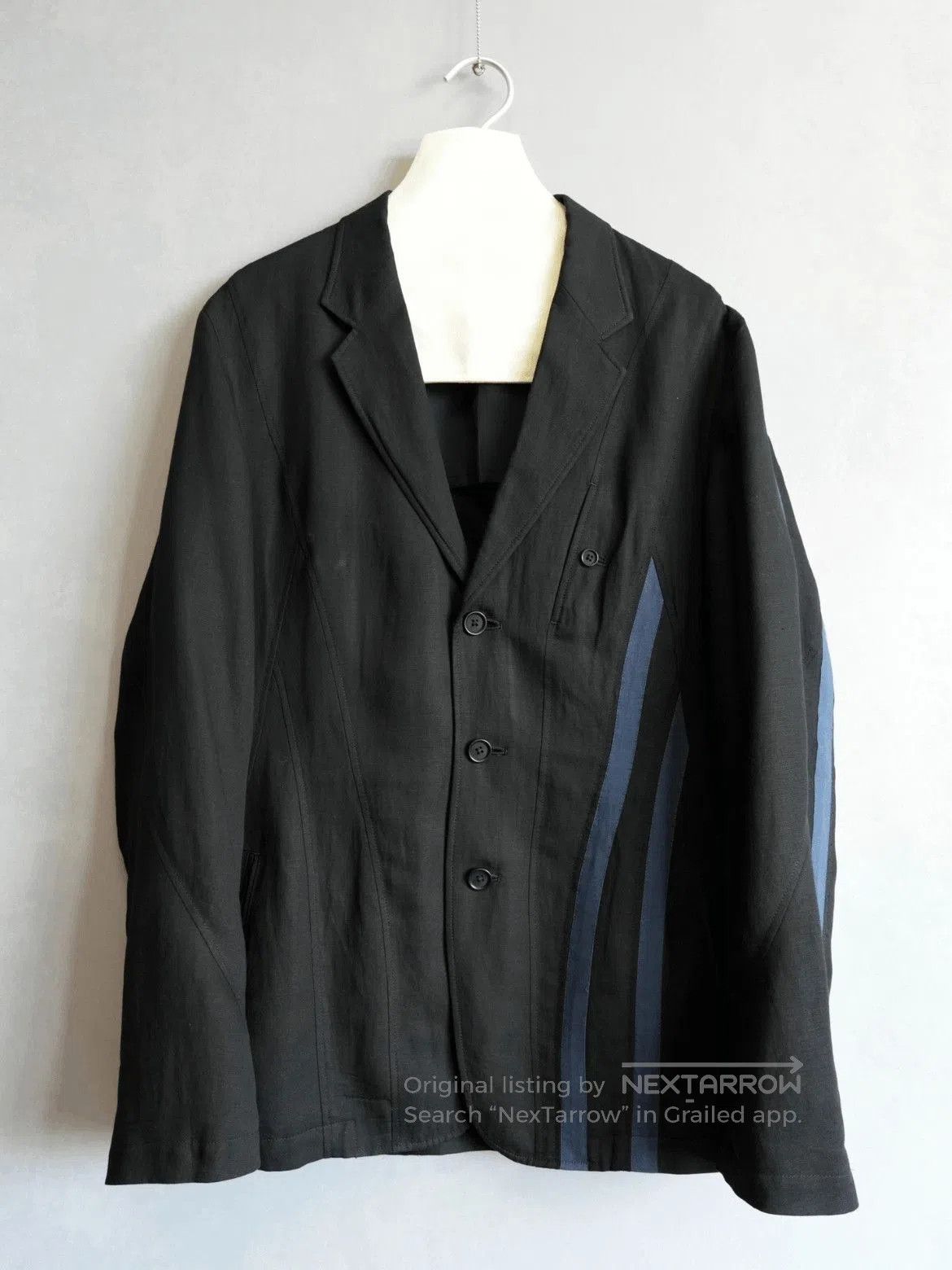 Yohji Yamamoto Sz 2 Yohji Yamamoto Pour Homme 16SS Stripe Patches Jacket. Size US M / EU 48-50 / 2 - 1 Thumbnail