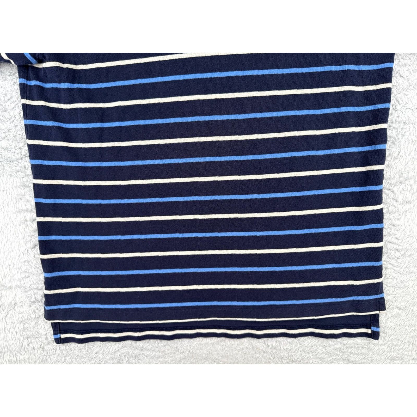 Ralph Lauren VINTAGE Ralph Lauren Polo Shirt Men XL Blue White Stripe 100% Cotton Polo Shirt Slim Fit Short Sleeve Vintage 70s Mens Blue White Stripe Polo Shirt Size US XL / EU 56 / 4 - 5 Thumbnail