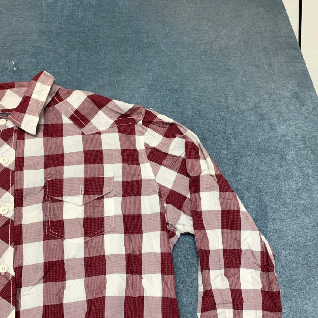 Vintage Retrofit Western Shirt Mens XL White Red Gingham Check Cotton Cowboy Button Up Size US L / EU 52-54 / 3 - 5 Thumbnail