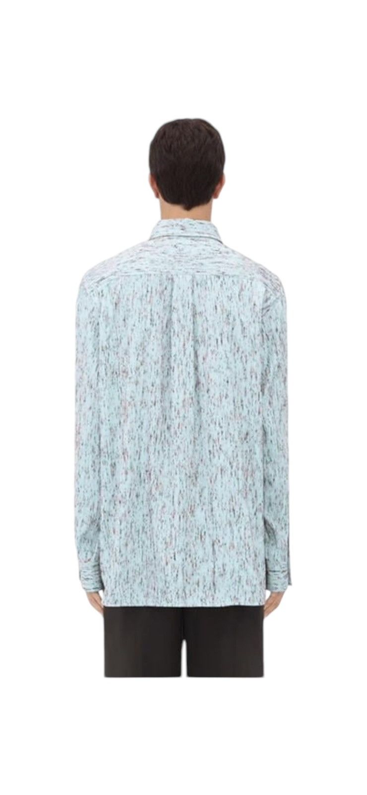 BOTTEGA VENETA TEXTURED VISCOSE STRIPE SHIRT
