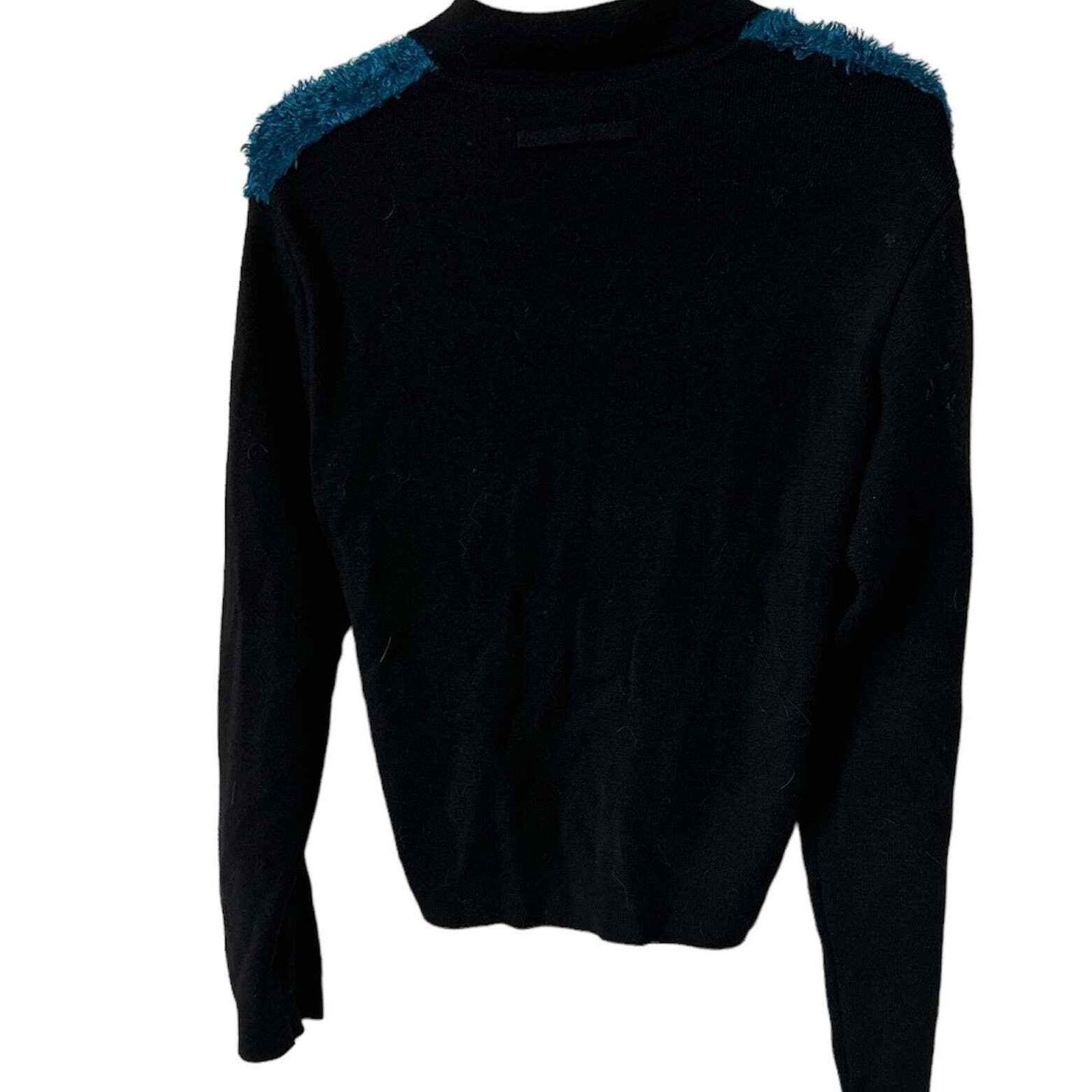 Jean Paul Gaultier VINTAGE Jean-Paul GAULTIER ITALY WOOL SHAGGY CARDIGAN Size M / US 6-8 / IT 42-44 - 2 Thumbnail