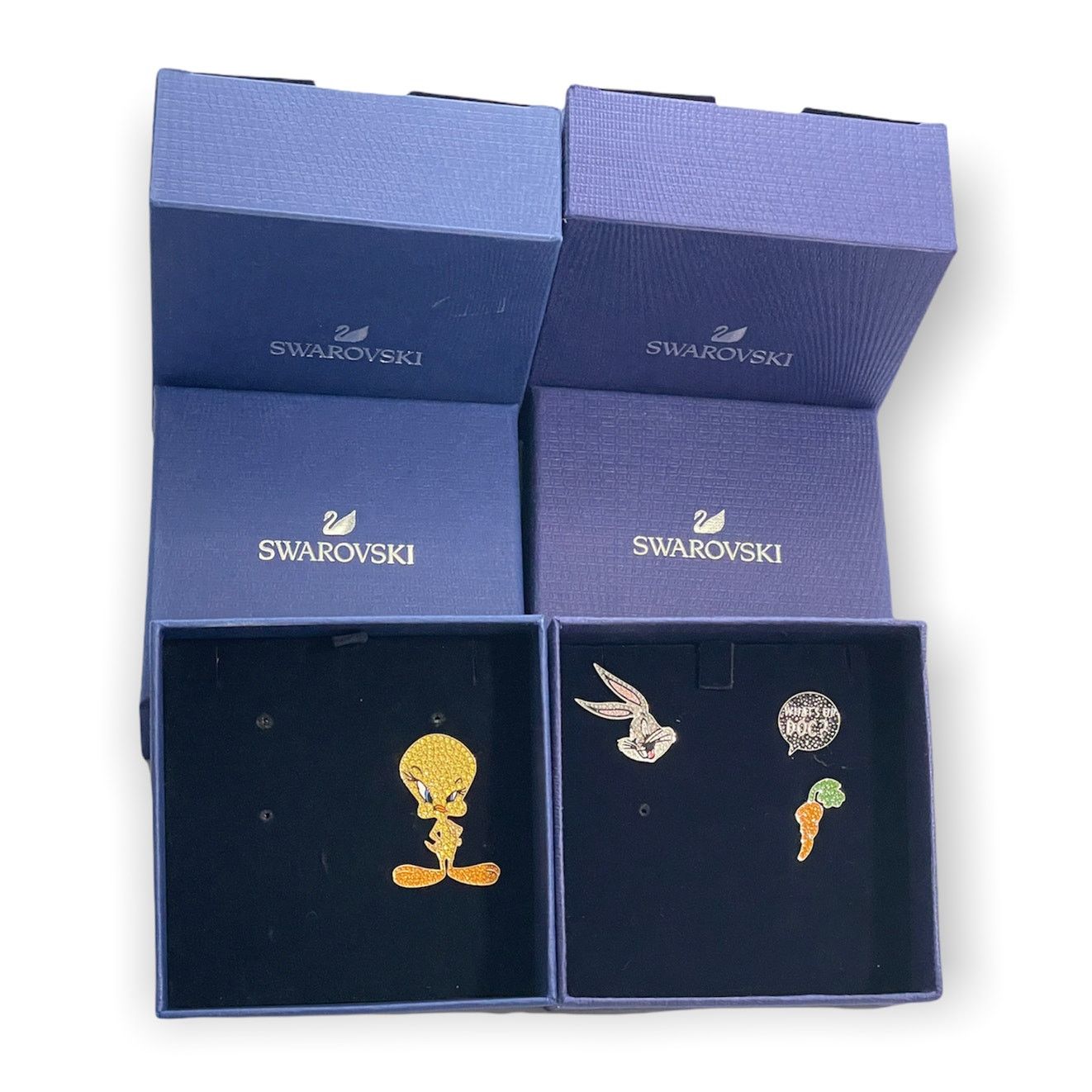 Swarovski Swarovski LOONEY TUNES BUGS BUNNY TIE PIN SET & TWEETY PIN Size ONE SIZE - 1 Thumbnail
