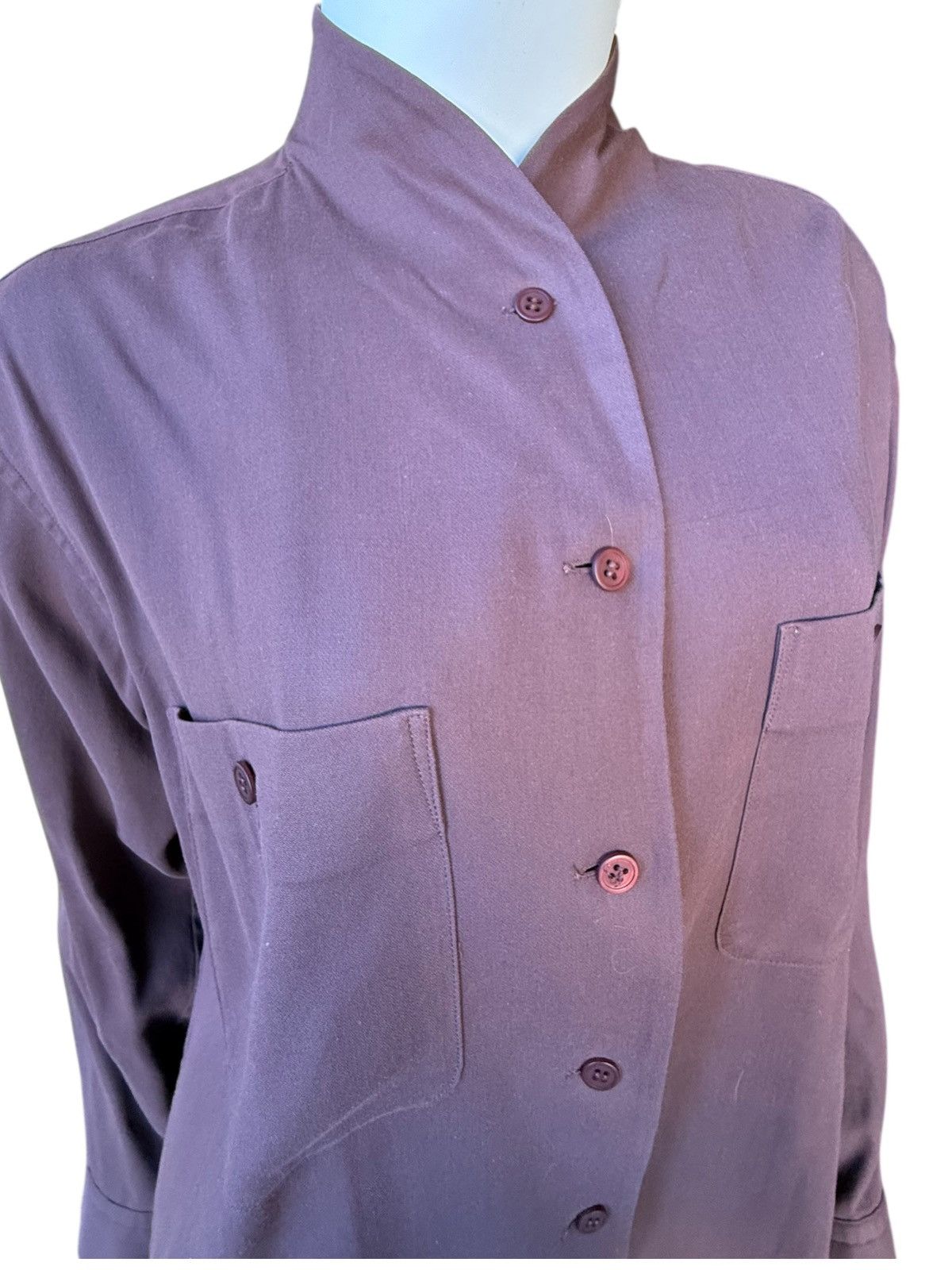 Issey Miyake vintage 90’s Issey Miyake oversized brown cotton shirt S Size US S / EU 44-46 / 1 - 4 Thumbnail