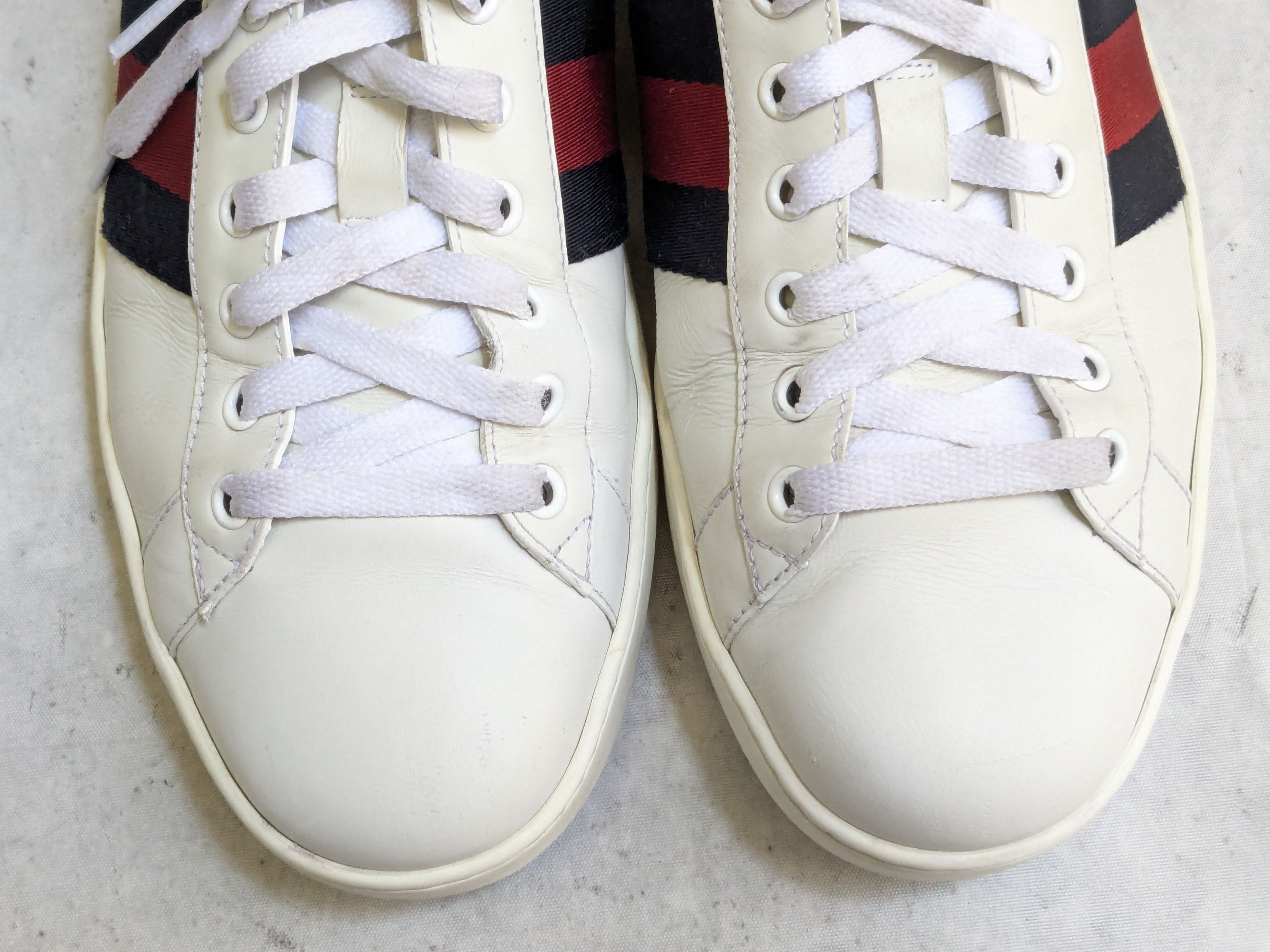 Gucci Gucci Ace Sneakers 10 White Leather Low 386750 Size US 10 / EU 43 - 2 Thumbnail