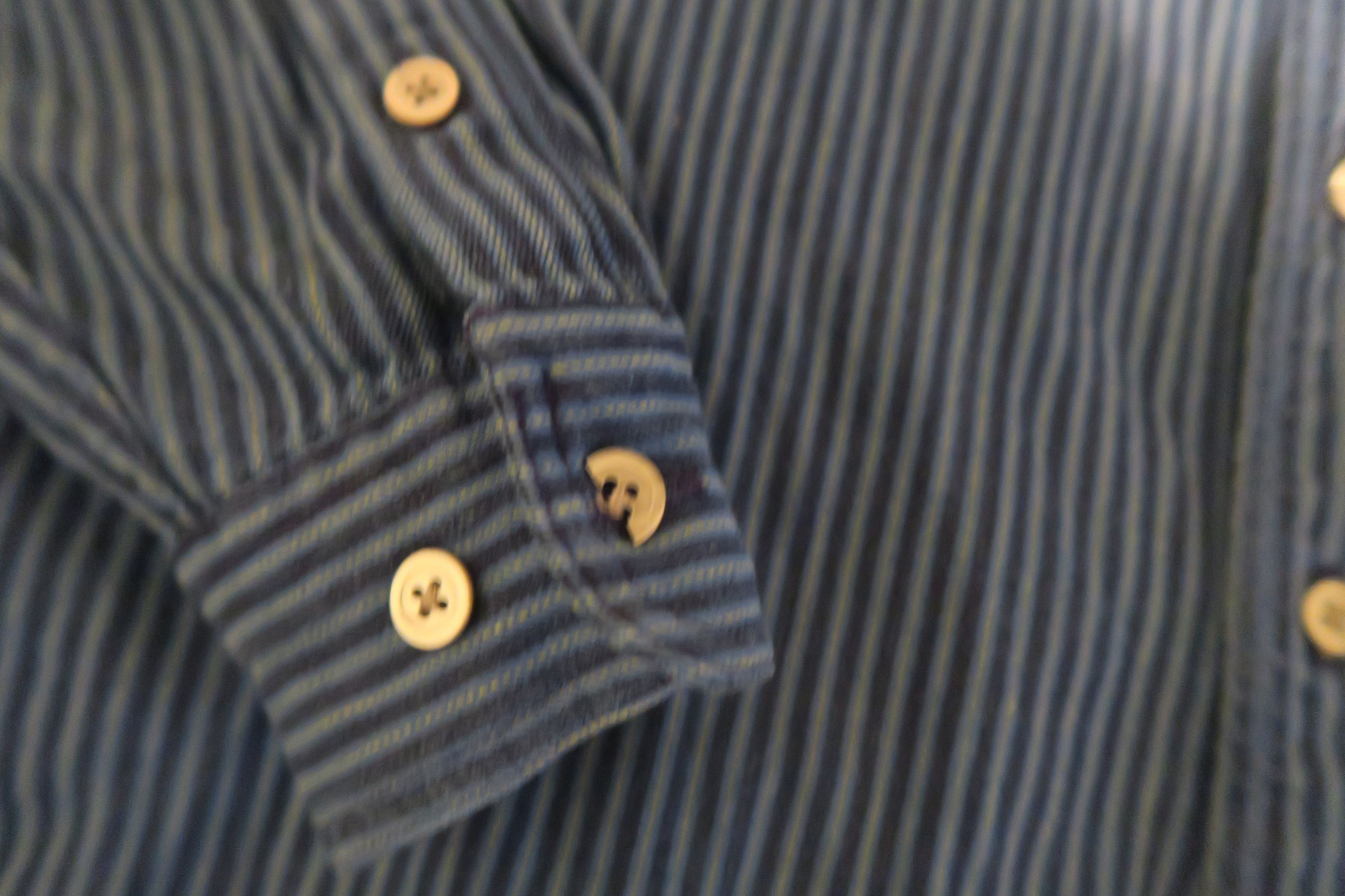 Club Room × Vintage Club Room Thick 7.5 oz Denim Railroad Striped Button Shirt Size US L / EU 52-54 / 3 - 4 Thumbnail