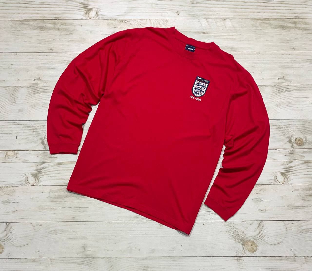Umbro Vintage Umbro England 1966 2006 Shirt Jersey Long Sleeve Size US XL / EU 56 / 4 - 1 Thumbnail