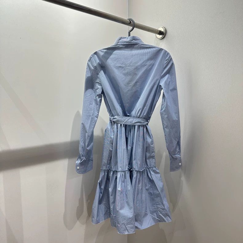 Valentino Valentino Lace-up striped lapel long-sleeved dress Size XS / US 0-2 / IT 36-38 - 2 Thumbnail