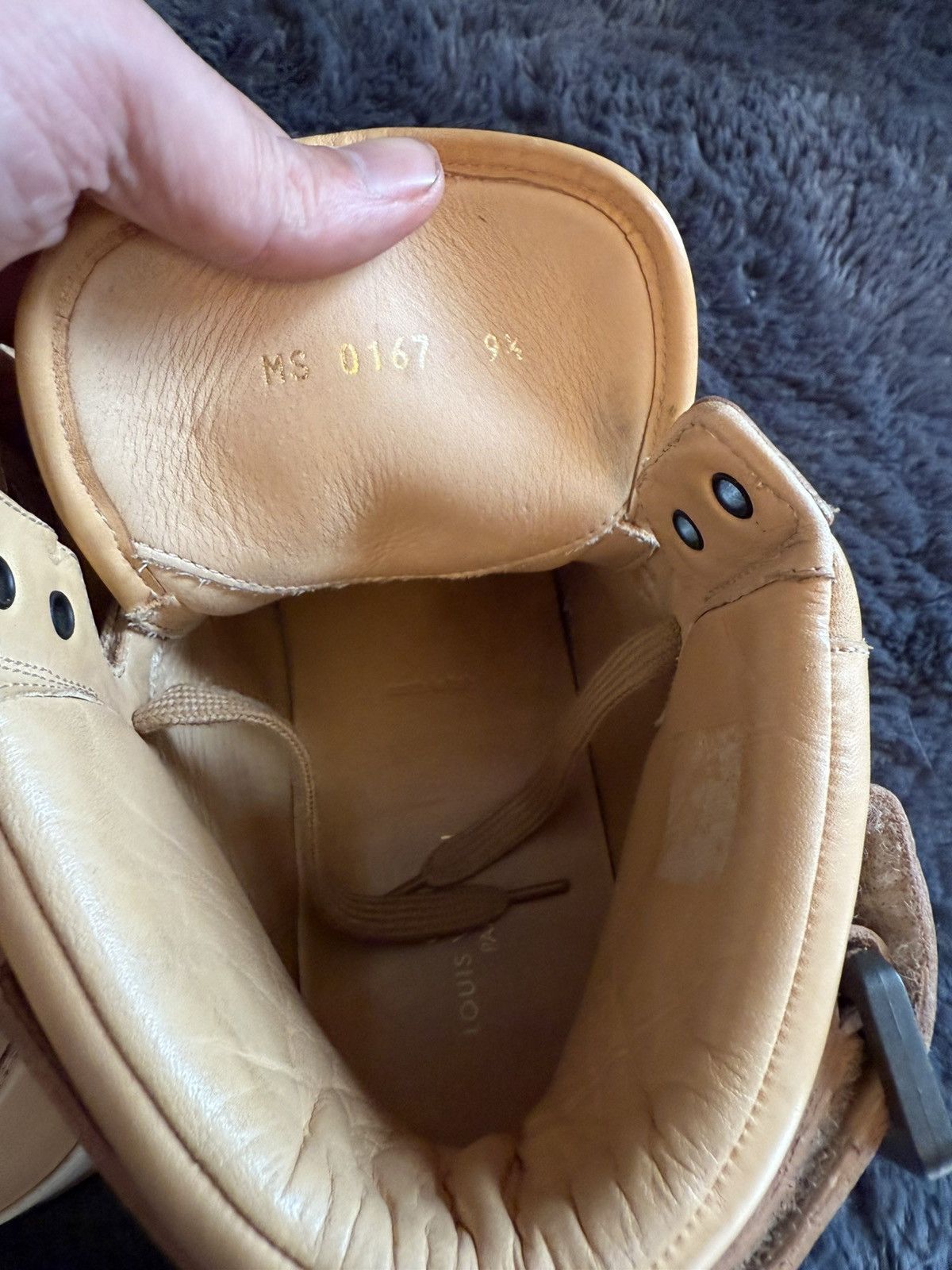 Louis Vuitton Louis Vuitton Natural Vegan Tan Leather Rivoli High Top Size US 9.5 / EU 42-43 - 3 Thumbnail