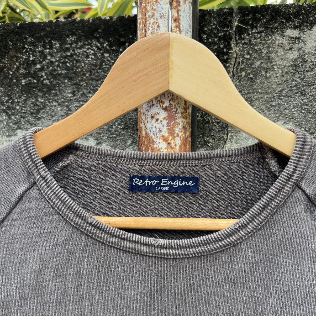 Japanese Brand “RETRO ENGINE” CREWNECK DISTRESSED STITCHING Size US L / EU 52-54 / 3 - 3 Thumbnail