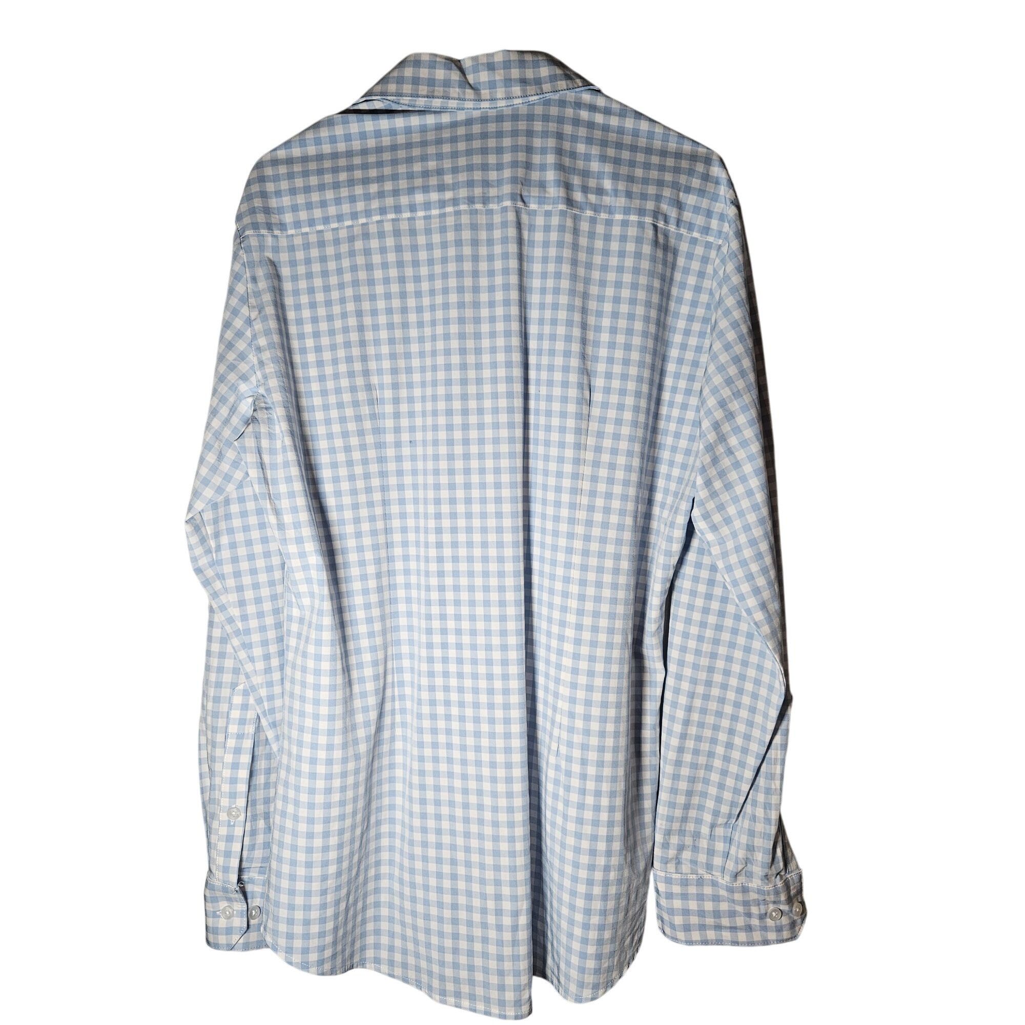 Mizzen+Main Mizzen+Main Men Shirt Blue Gingham L Trim Fit Preppy Office Size US L / EU 52-54 / 3 - 2 Thumbnail