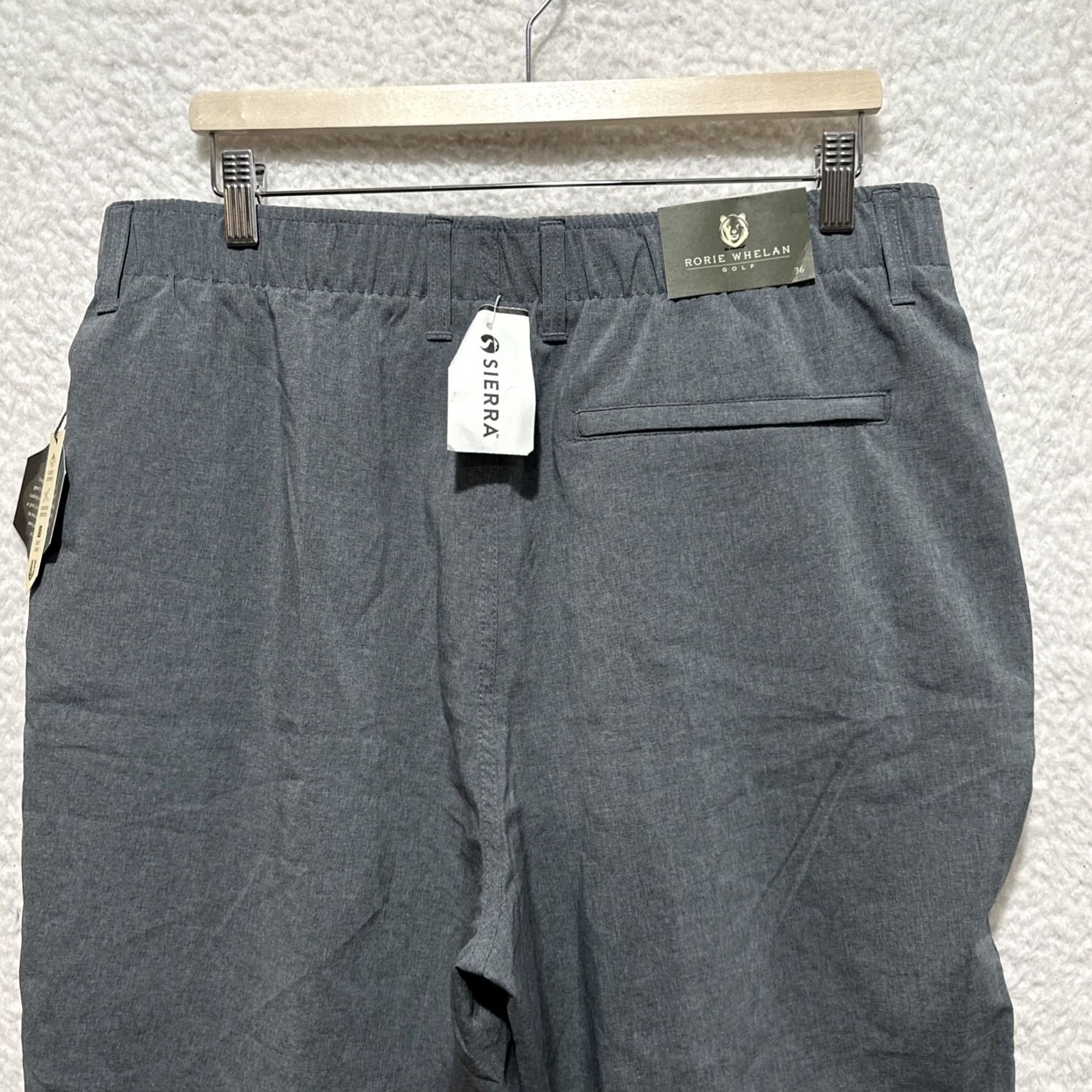 Vintage Rorie Whelan Golf Shorts Men 36 Gray Comfort Stretch NWT Chino Lightweight Quick Dry Breathable Casual Travel Size US 36 / EU 52 - 7 Thumbnail