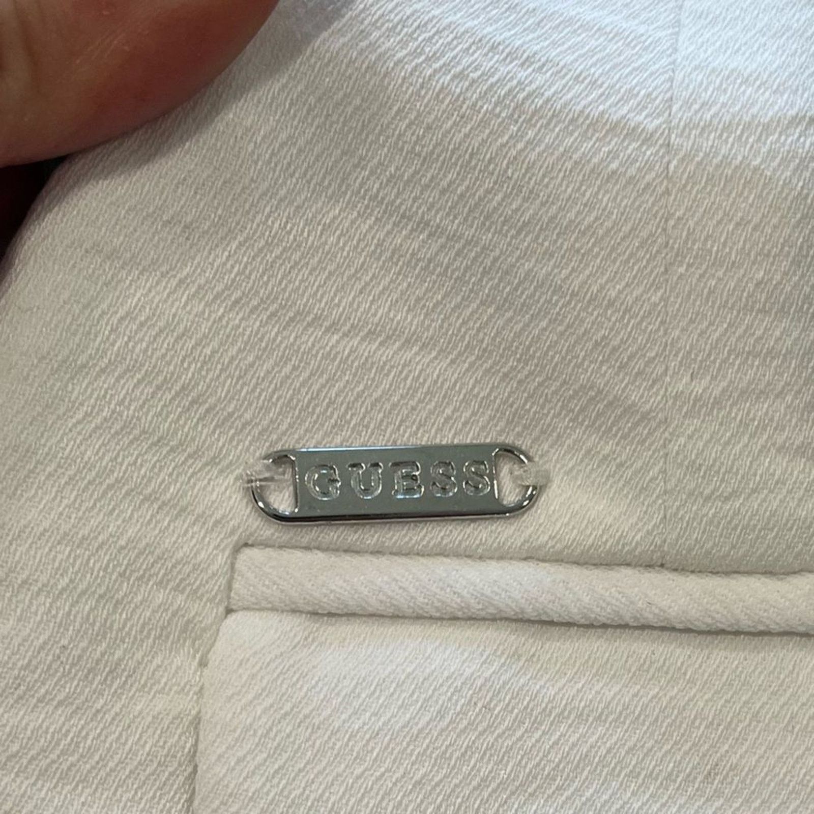 Guess Guess Womens White Long Line Blazer Jacket Size S Size S / US 4 / IT 40 - 3 Thumbnail