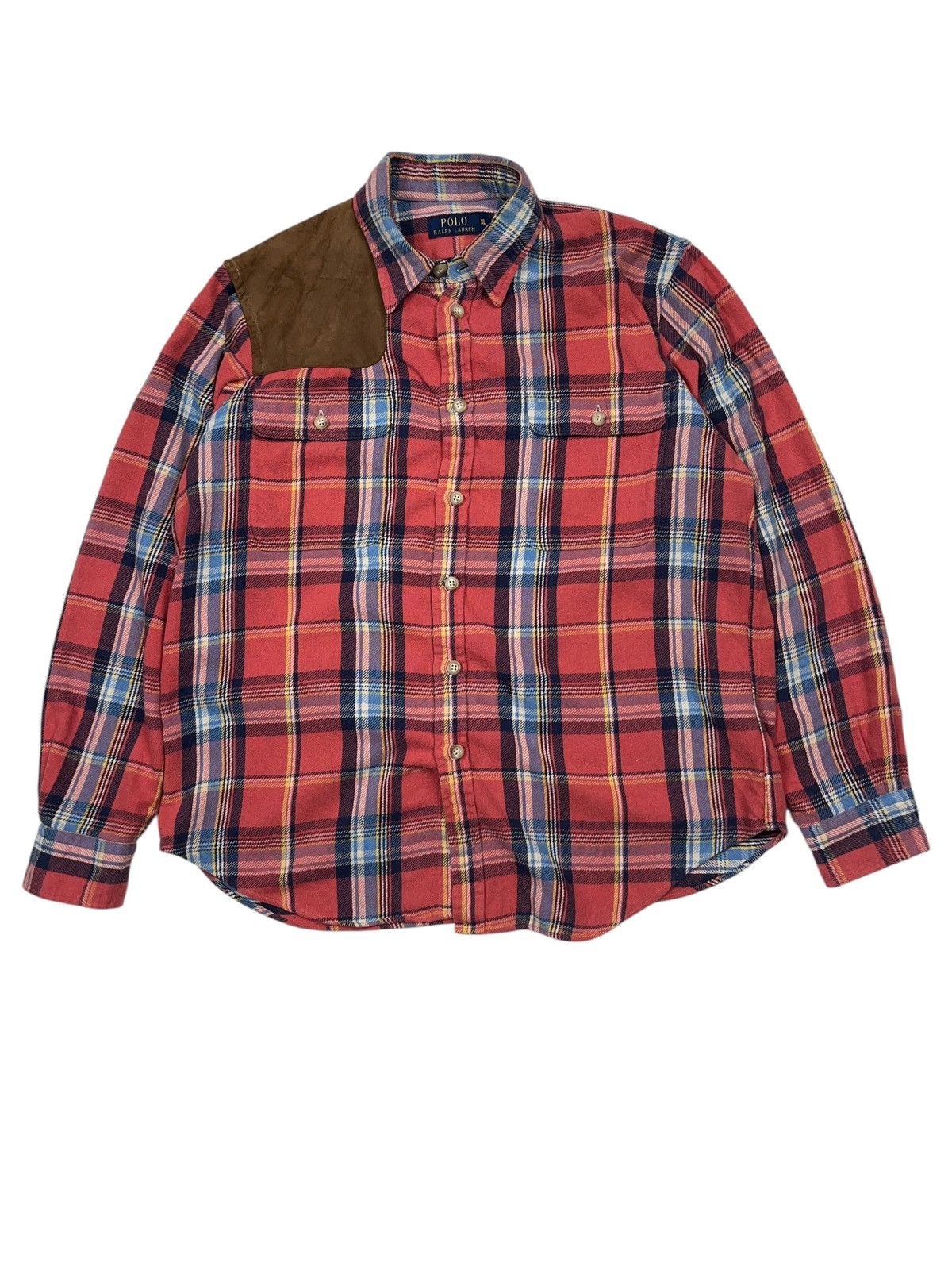 Hunter × Polo Ralph Lauren × Vintage Vintage Polo Ralph Lauren Flannel Plaid Hunting Shirt Size US XL / EU 56 / 4 - 1 Thumbnail