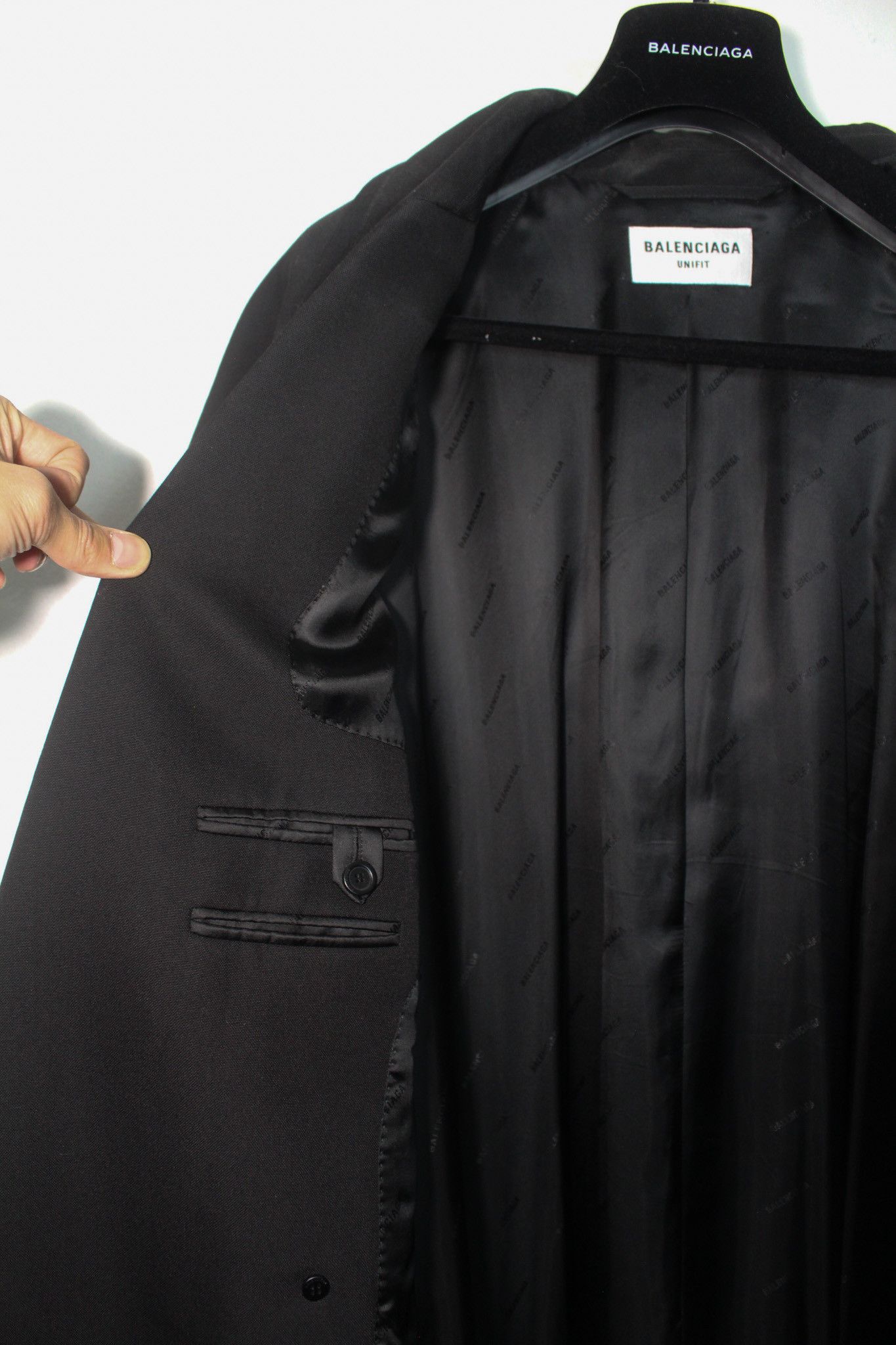 Balenciaga SS21 Distressed Wool Oversized Double Breasted Raw Hem Coat Size US XL / EU 56 / 4 - 9 Thumbnail