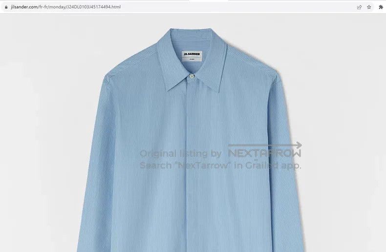 Jil Sander Jil Sander Solid Men's Shirt Size US L / EU 52-54 / 3 - 8 Thumbnail
