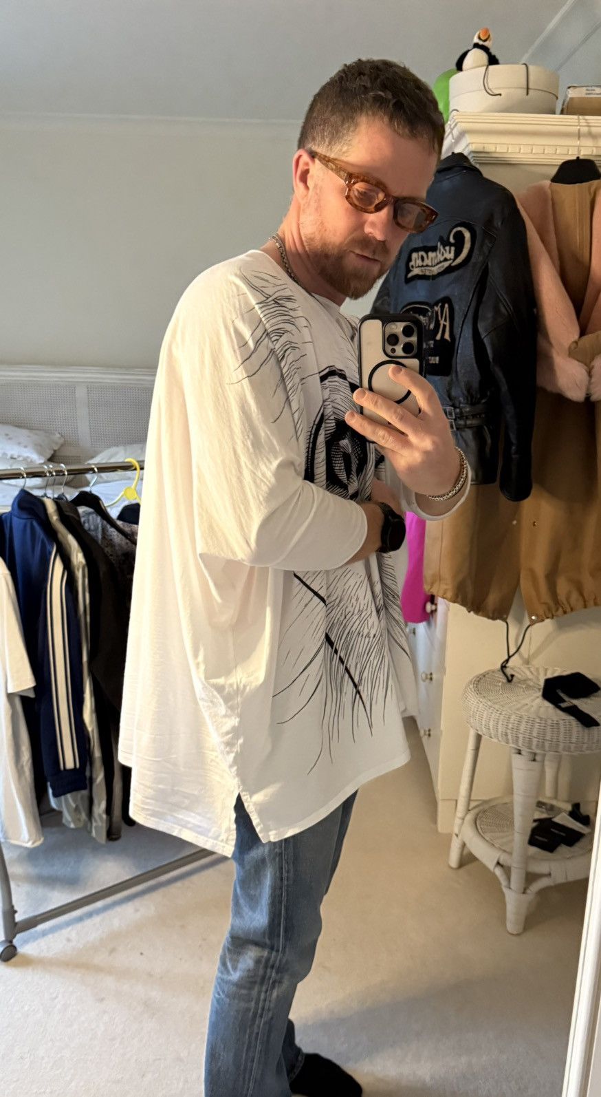 Other Rare Sold Out Rory Dobner cat monocle print tunic t shirt Size US L / EU 52-54 / 3 - 4 Thumbnail