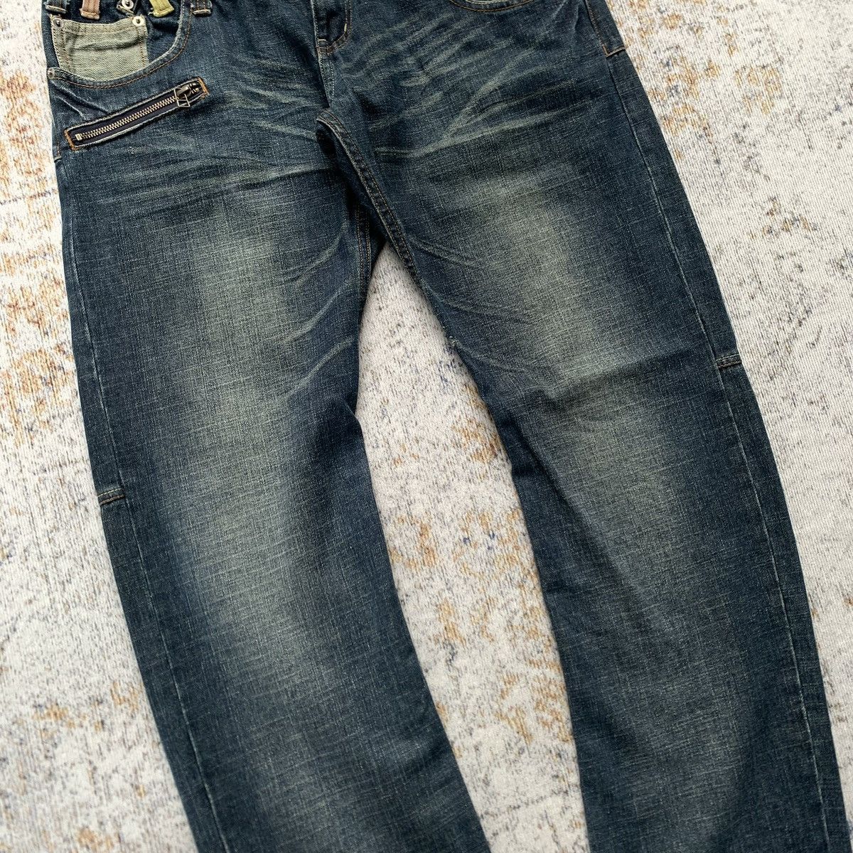 Japanese Brand Rare Vintage Dominate Mudwash Double Waist Artisan Jeans Size US 34 / EU 50 - 7 Thumbnail
