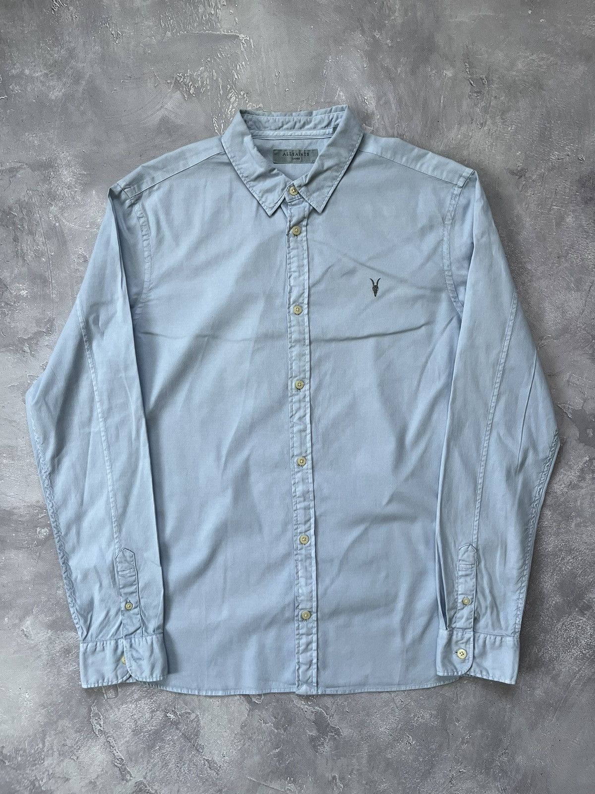 Allsaints ALLSAINTS Blue Hawthorne Shirt Longsleeve Men's Size L Size US L / EU 52-54 / 3 - 1 Thumbnail