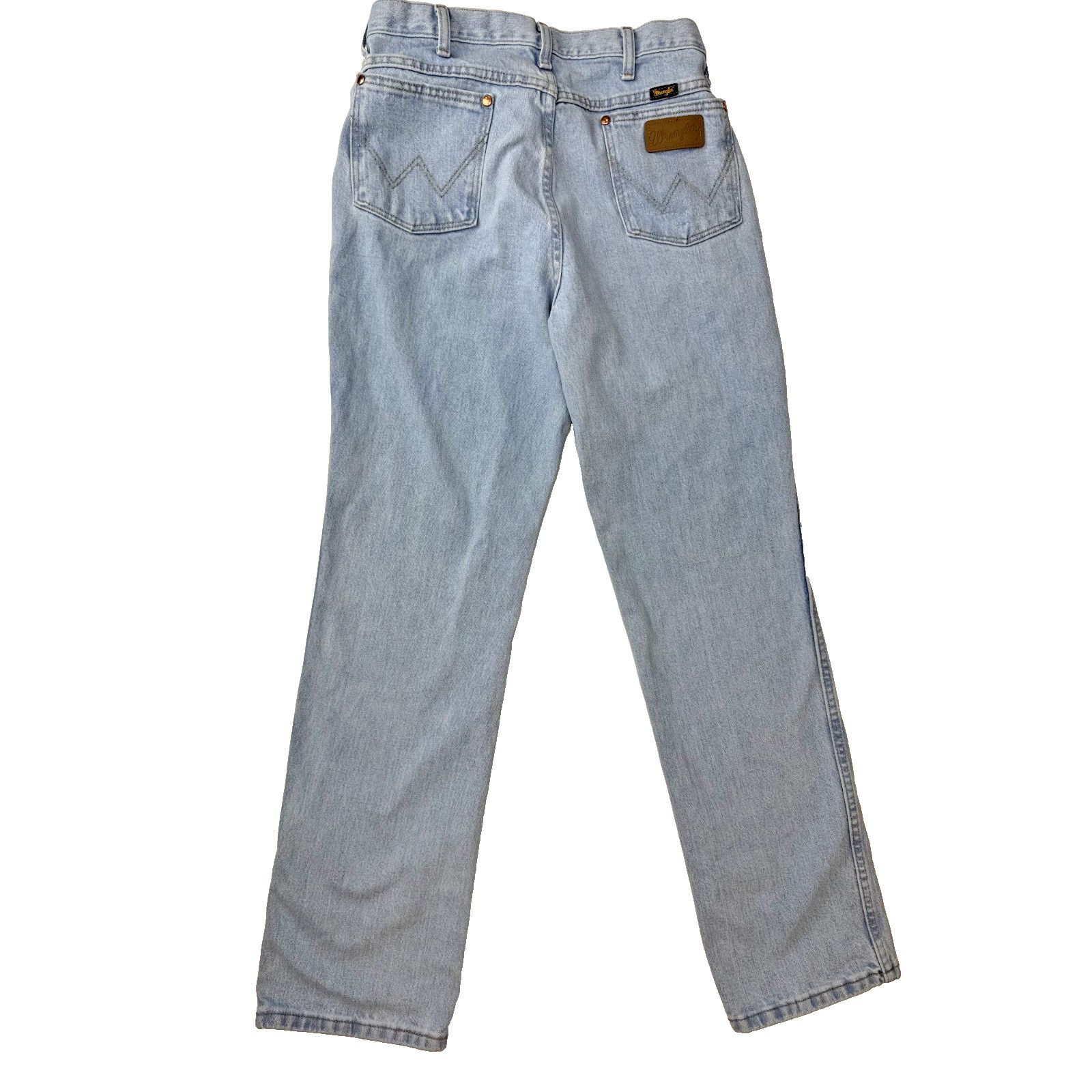 Other Wrangler Jeans Men LIght Wash Western Straight Cowboy 35*32 Size US 35 - 1 Thumbnail
