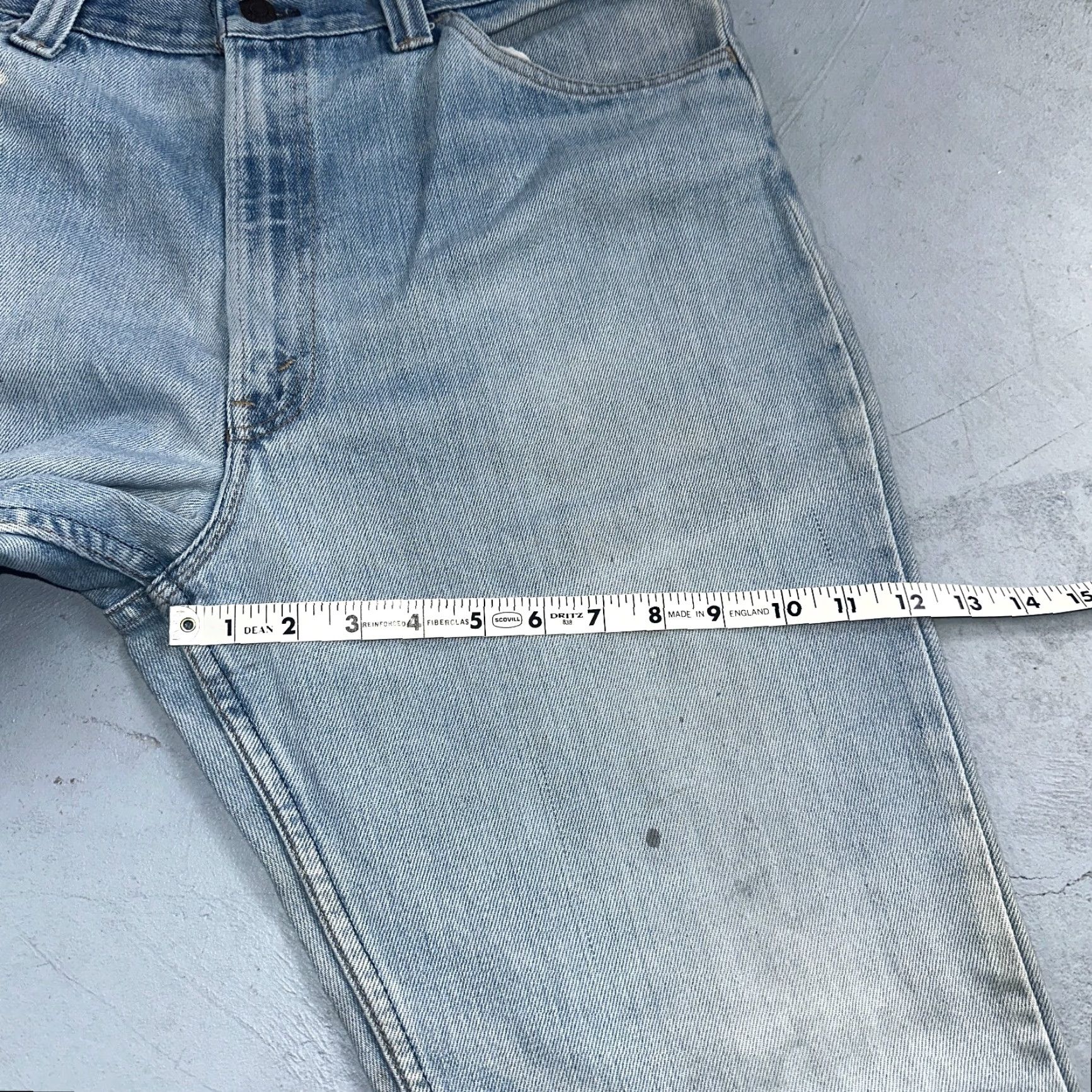 Levi's VINTAGE Levi's 517 Jeans Bootcut Classic 36x30 Denim USA Blue Men Leather Brand/100% Cotton Mid Rise Adults 80s Mens US Flag Theme Size US 36 / EU 52 - 7 Thumbnail