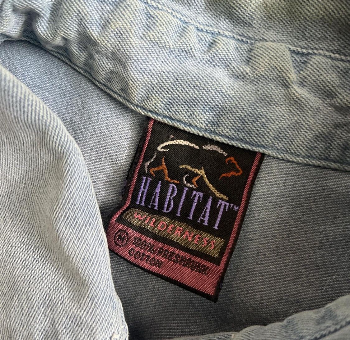 Other Habitat Wilderness Wolf Print Shirt Light Blue Size US M / EU 48-50 / 2 - 4 Thumbnail