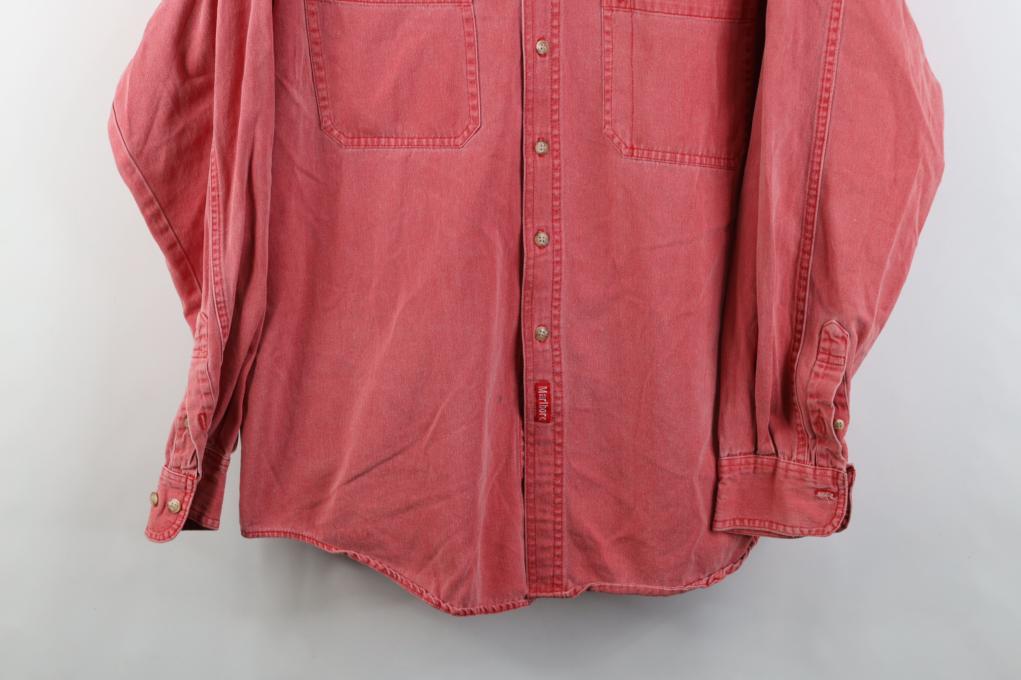 Marlboro Vintage 90s Marlboro Adventure Team Stonewash Button Shirt Size US L / EU 52-54 / 3 - 3 Thumbnail