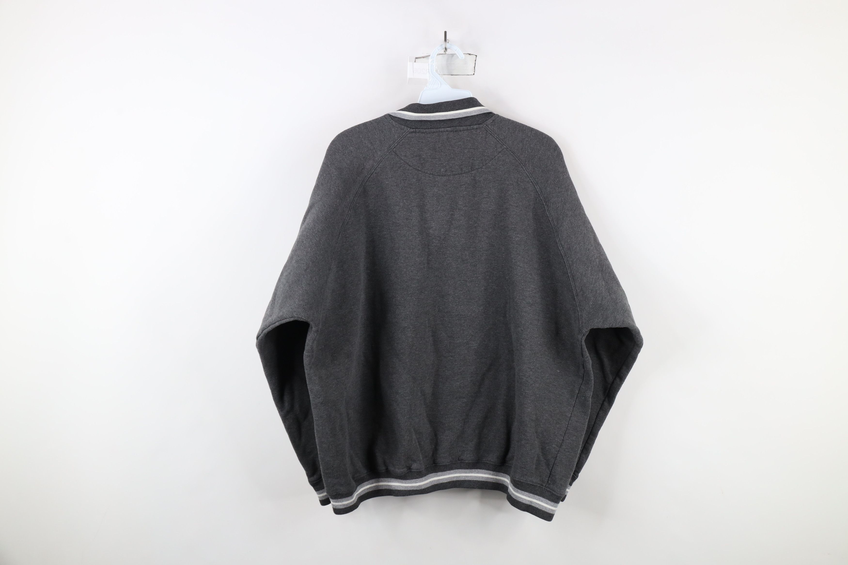 Vintage Vintage 90s Streetwear Collared Pullover Sweatshirt Gray Size US XL / EU 56 / 4 - 7 Thumbnail