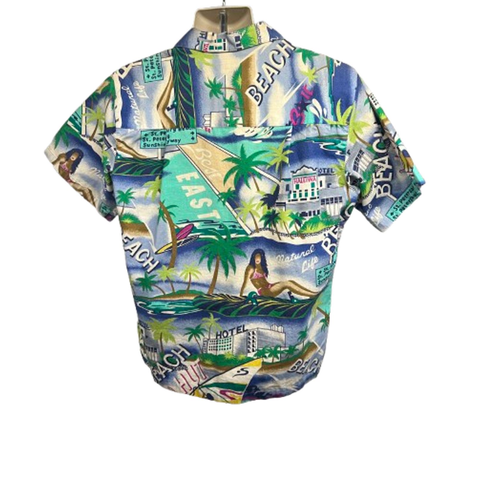 Vintage Vintage Hawaiian Button Up Shirt Large Pocket All Over Print Size US L / EU 52-54 / 3 - 2 Thumbnail
