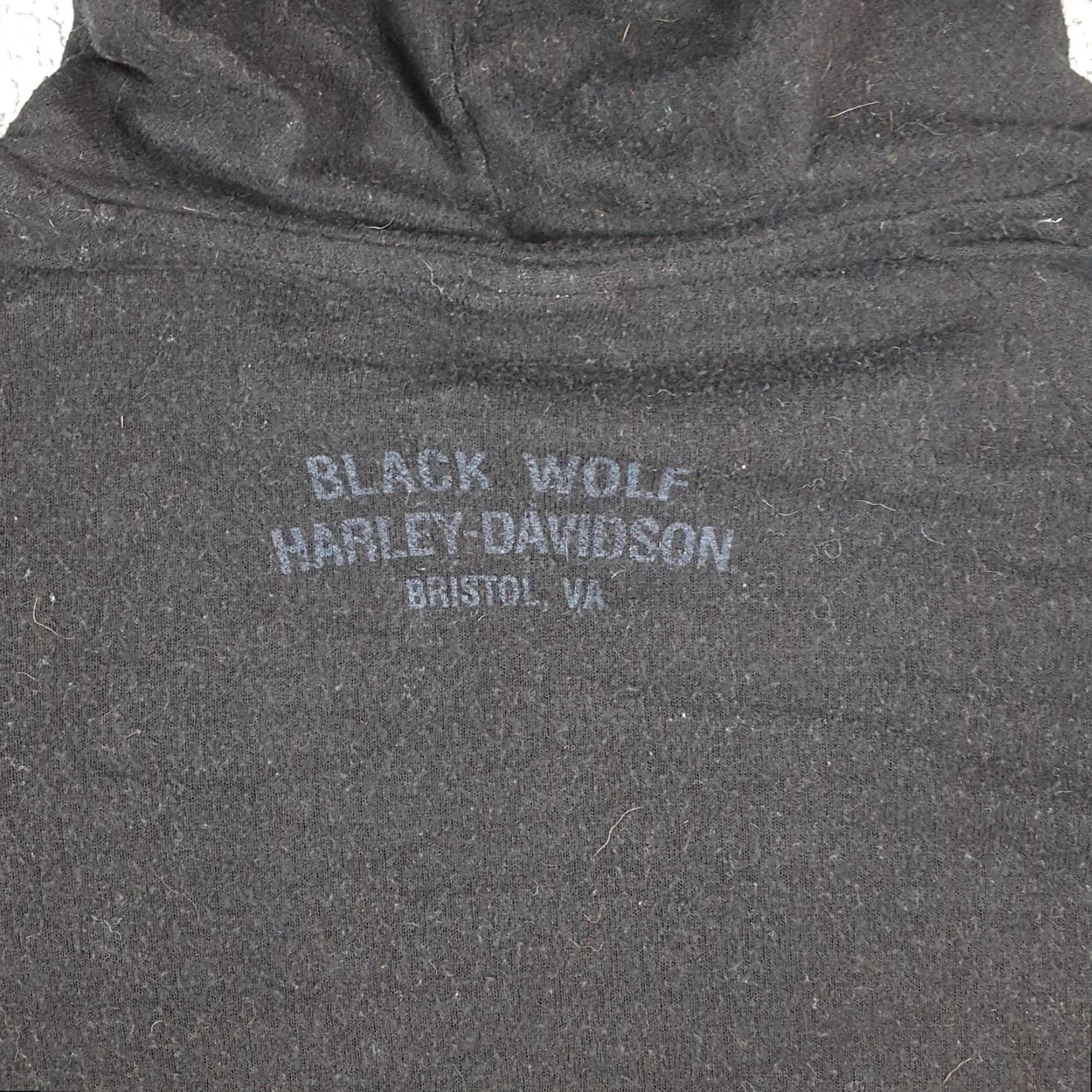 Harley Davidson VINTAGE Harley-Davidson Hoodie 2XL Black Biker Sweatshirt Fleece 90s Womens Size XXL / US 16-18 / IT 52-54 - 6 Thumbnail