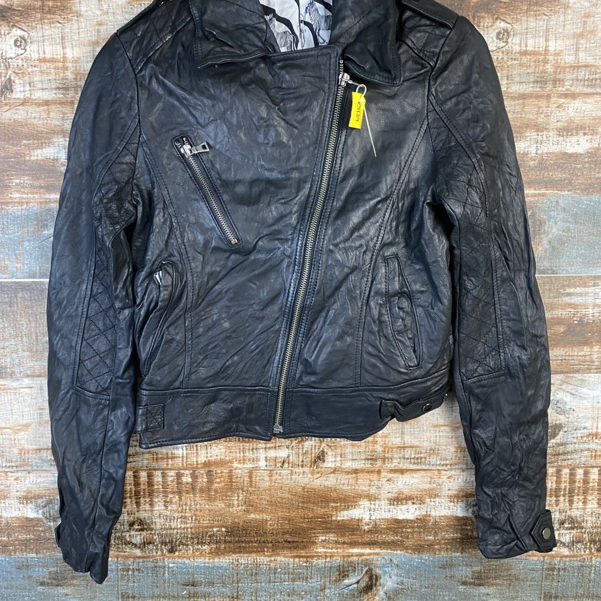 Genuine Leather DL Japan bikers vintage Black Leather Jacket #C1139 Size XS / US 0-2 / IT 36-38 - 6 Thumbnail