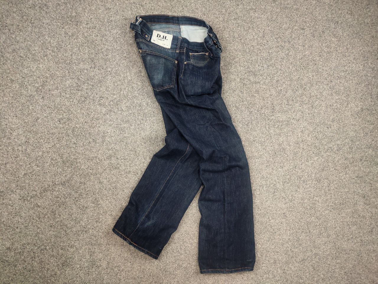 Japanese Brand Vintage D.H. Tribute Japanese Selvedge Faded Denim Jeans Size US 32 / EU 48 - 10 Thumbnail