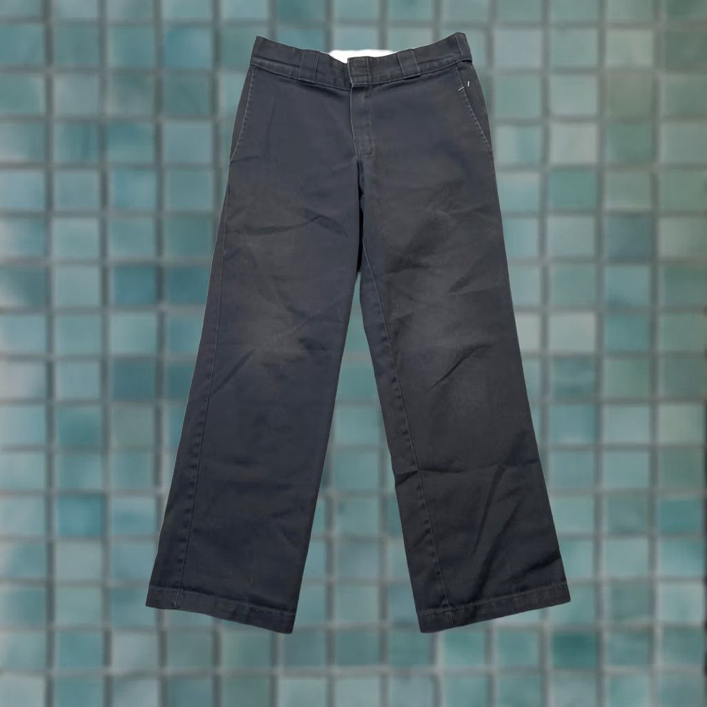 VINTAGE Dickies Pants Womens Small Black Original 874 Wrinkle Resistant Straight Slim? (keep original words only)