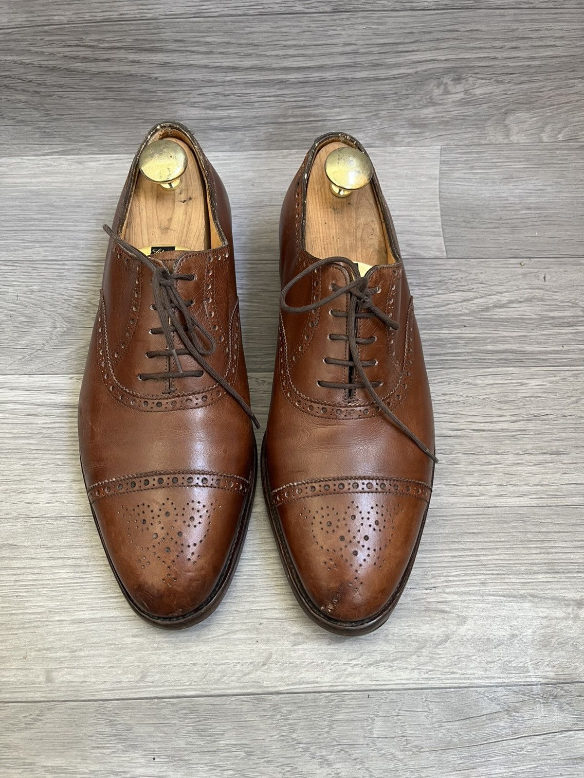 John Lobb John lobb Seymor cap-toe brouges lace up shoes sz 8.5EE Size US 9.5 / EU 42-43 - 4 Thumbnail