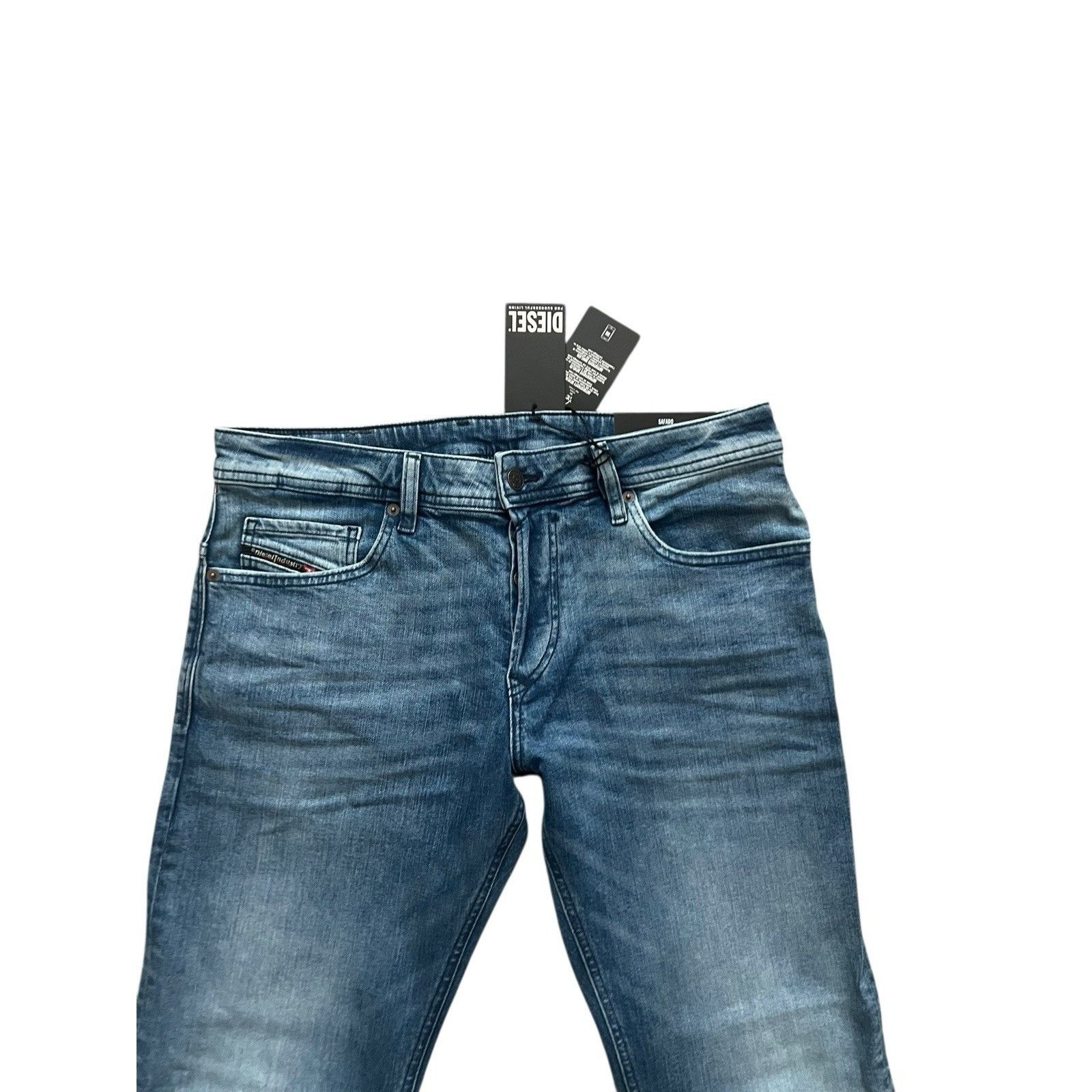 Diesel Diesel Mens Safado Straight Fit Jeans RB066 Blue Size 32/32 Size US 32 / EU 48 - 2 Thumbnail