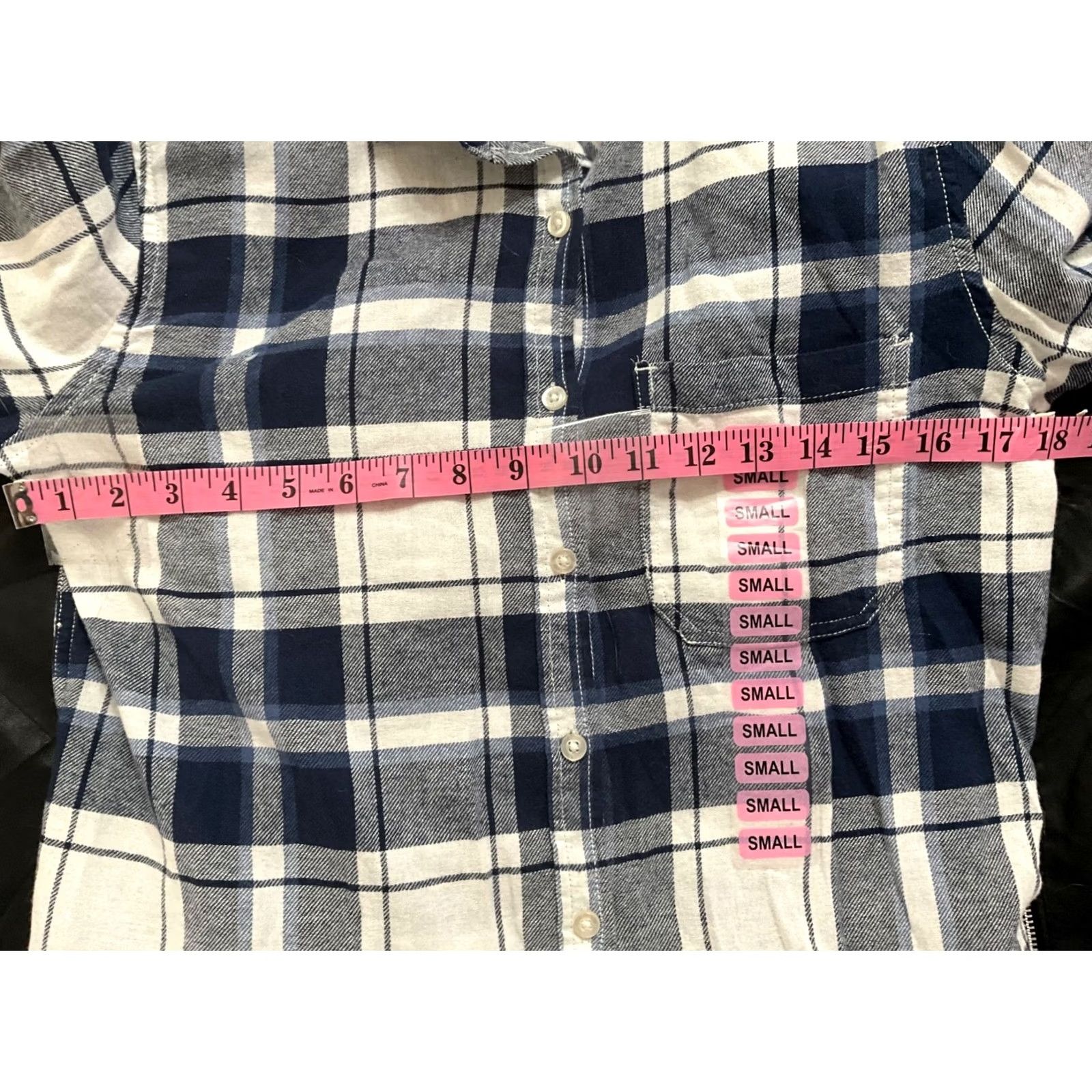 Gap GAP WOMENS FLANNEL SHIRT SMALL BLUE BUTTON-UP Pockets Casual Basic 100% Cotton Size S / US 4 / IT 40 - 6 Thumbnail