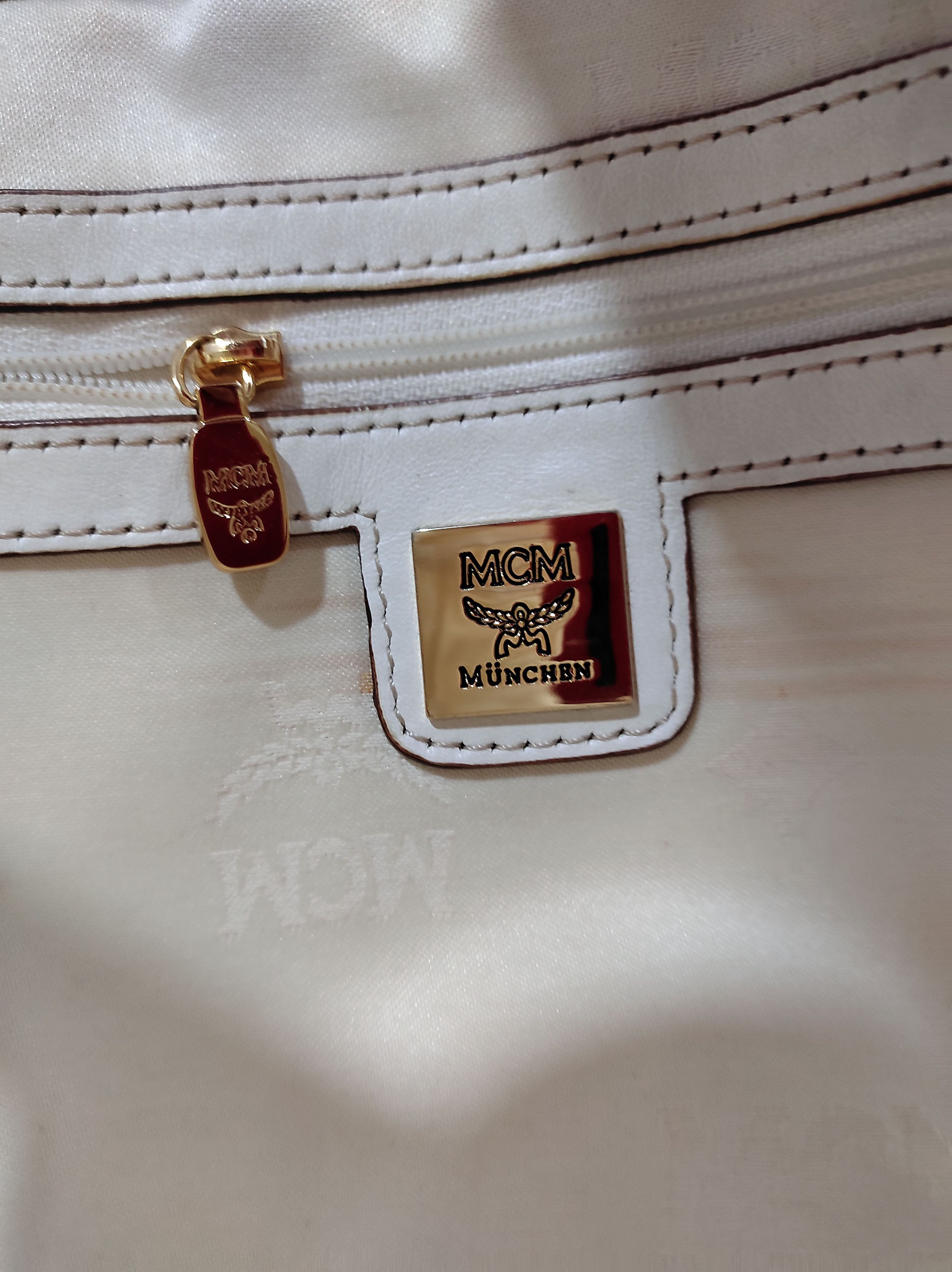 MCM Mcm White Visetos Tote Bag Size ONE SIZE - 13 Thumbnail