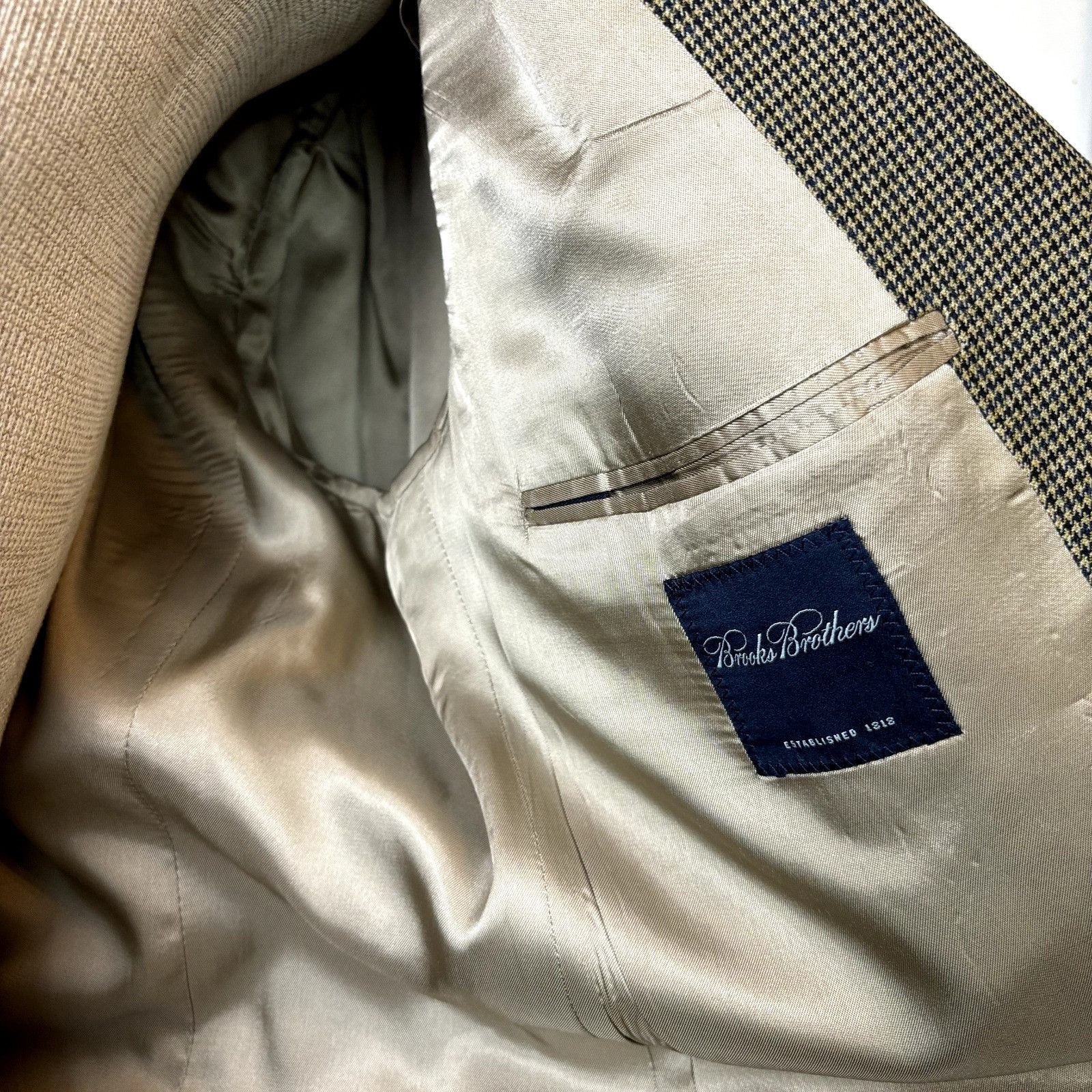 Brooks Brothers Brooks Brothers Men's Sport Coat Blazer 46L Multicolor Hound Size 46L - 9 Thumbnail