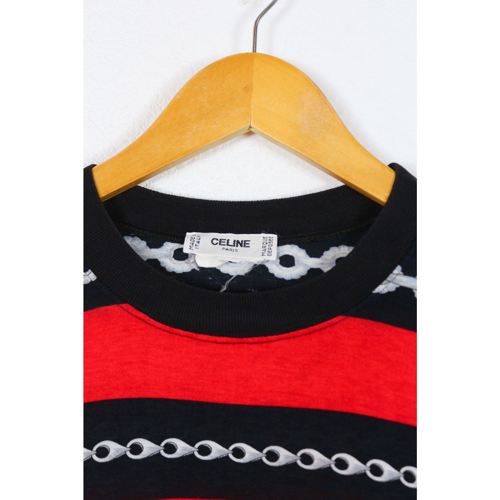 Celine Vintage Celine Paris Chain Monogram Logo T-shirt Tee 90s 80s Size US S / EU 44-46 / 1 - 3 Thumbnail