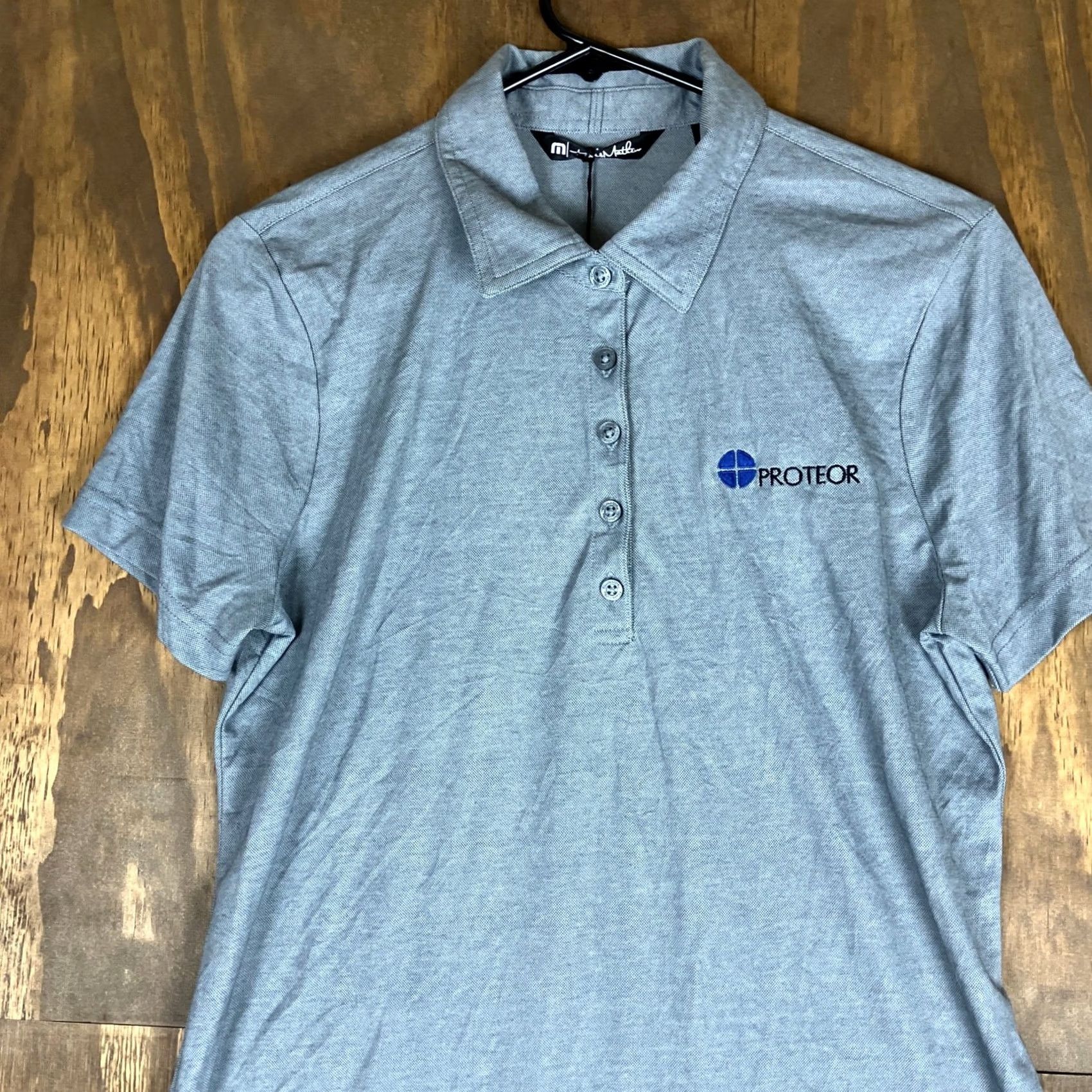 TravisMathew Travis Mathew Womens Shirt Polo Gray Short Sleeve Pima Cotton Blend Medium Clothes Athleisure Workwear Shirt Belts? Size M / US 6-8 / IT 42-44 - 2 Thumbnail