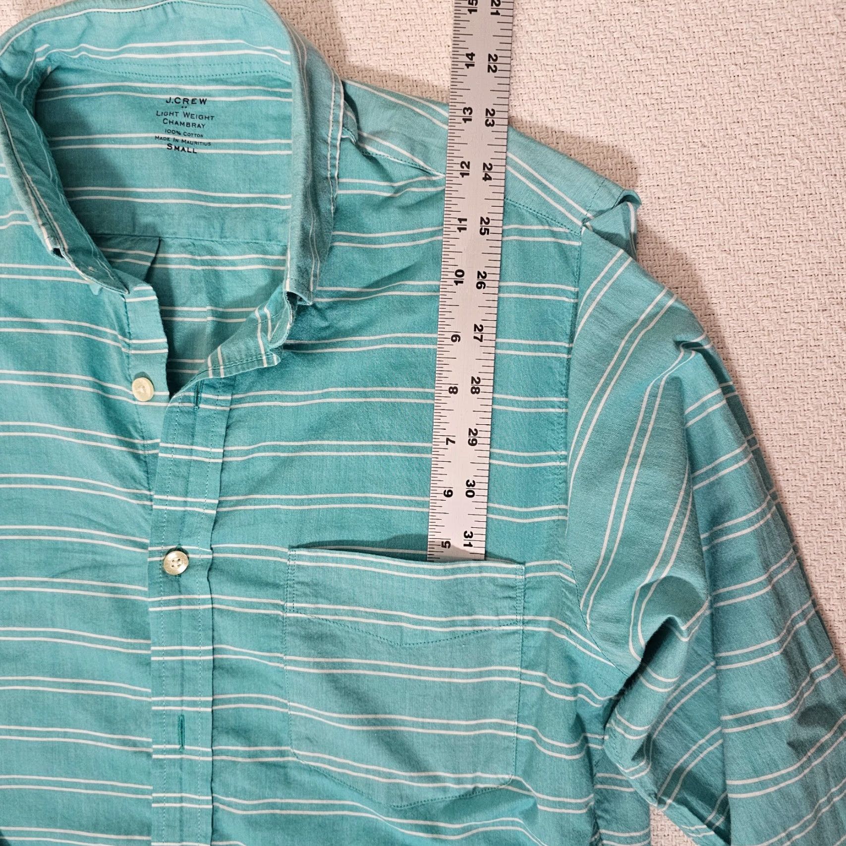 J.Crew VINTAGE? No. J.CREW Chambray Shirt Mens Small Slim Button-Down Striped Pocket Blue Lightweight Casual Shirt - Size S - Cotton Size US S / EU 44-46 / 1 - 3 Thumbnail