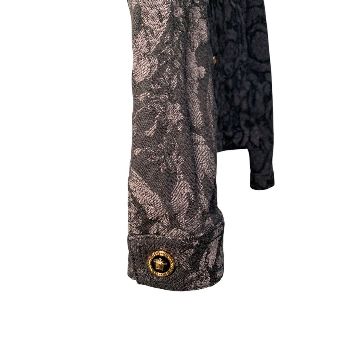 Versace Versace Barocco Jacquard Denim Black Gray Jacket 54 Size US L / EU 52-54 / 3 - 5 Thumbnail