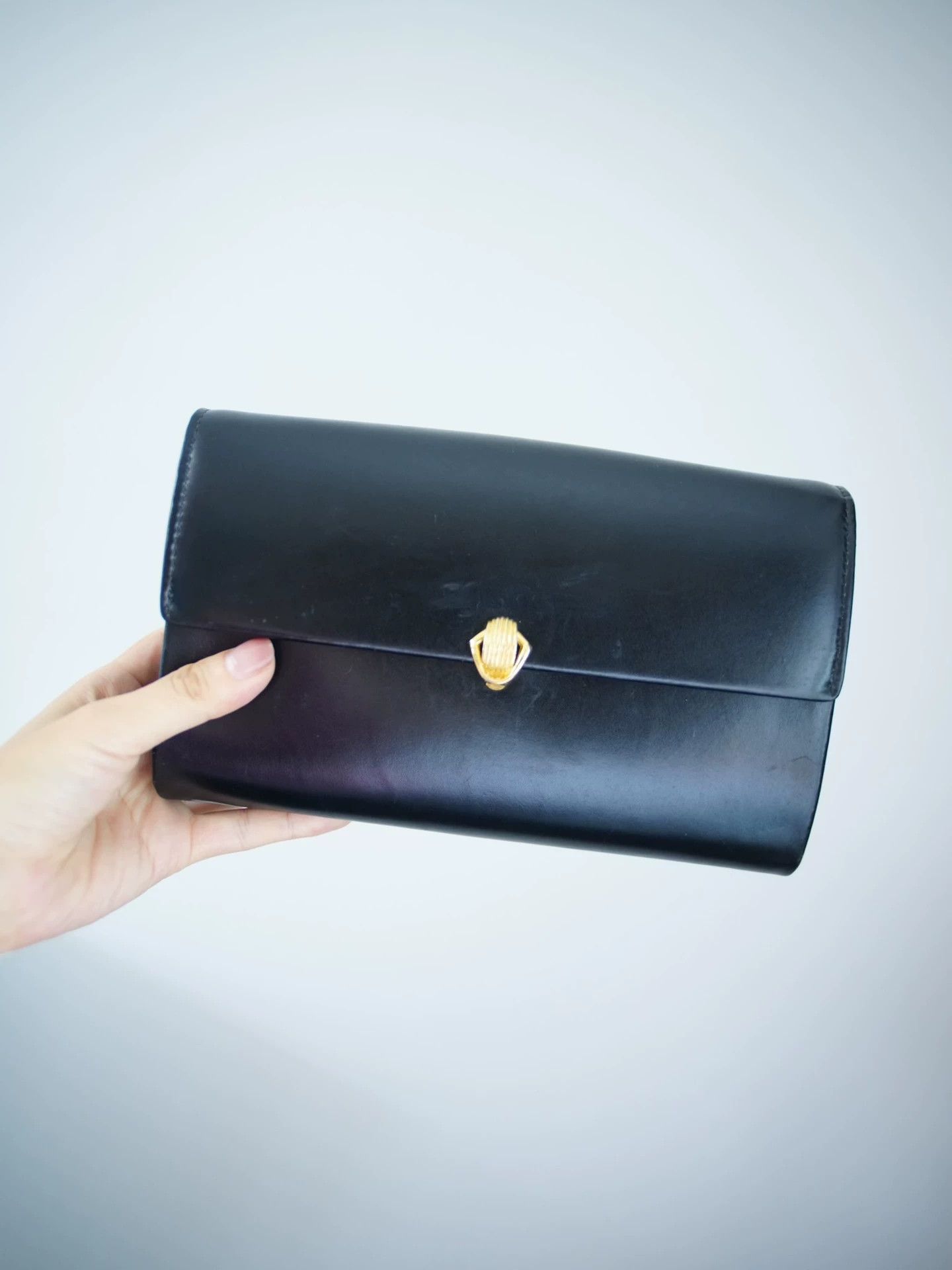 Other Morabito Vintage Black Gold Chain-Attachable Clutch Size ONE SIZE - 2 Thumbnail