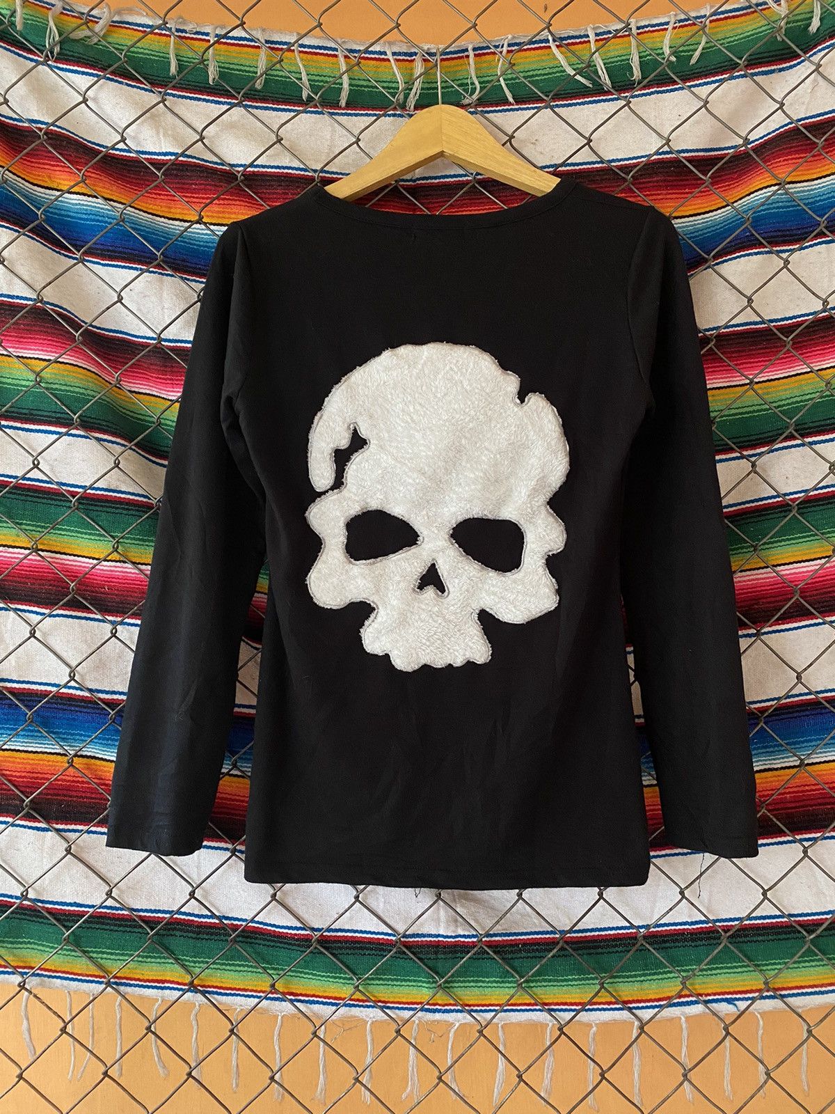 image of Hysteric Glamour x If Six Was Nine M•k•r Skull Long Sleeve in Black, Women's (Size Medium)